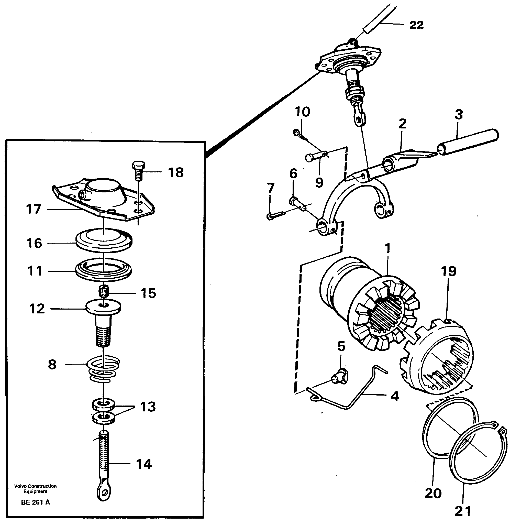 Схема запчастей Volvo A35 Volvo BM A35 - 17067 Differential lock 