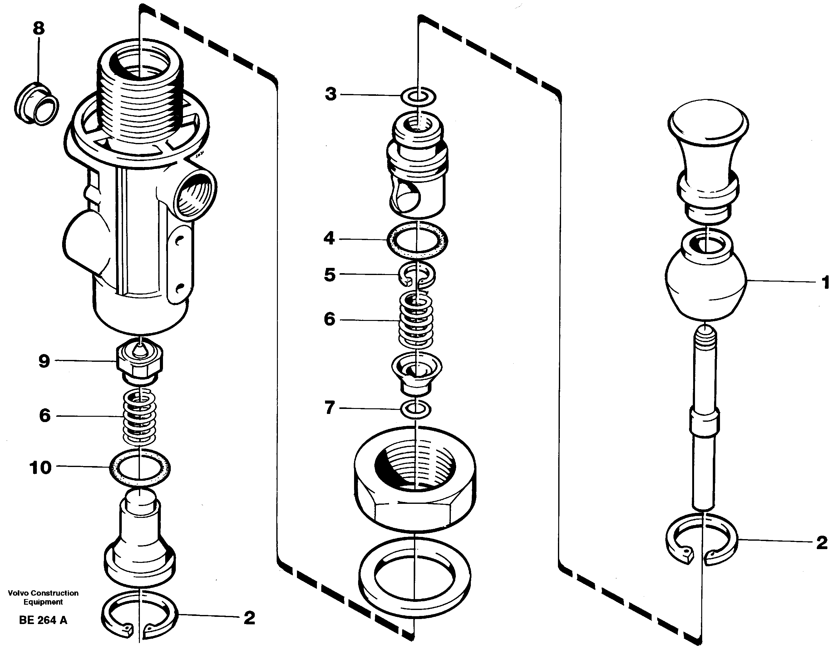 Схема запчастей Volvo A35 Volvo BM A35 - 8171 Valves 