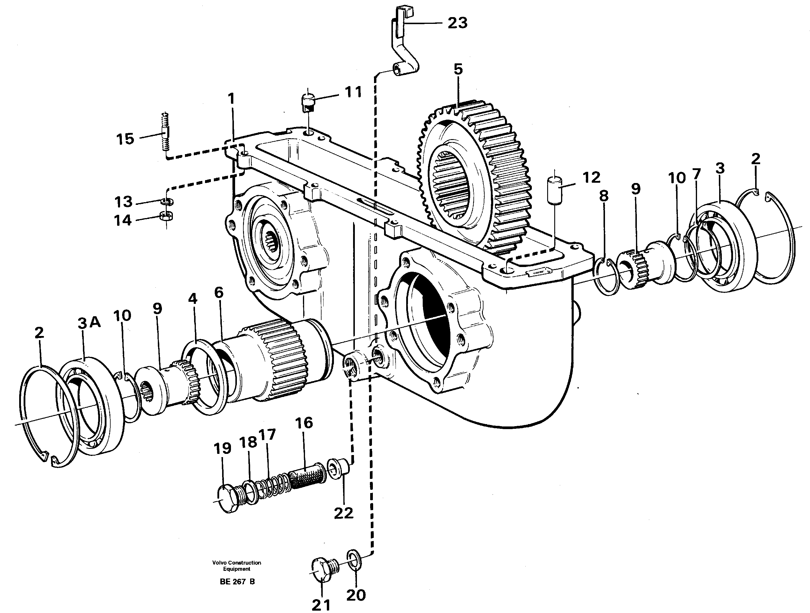 Схема запчастей Volvo A35 Volvo BM A35 - 98034 Pump drive power take-off 