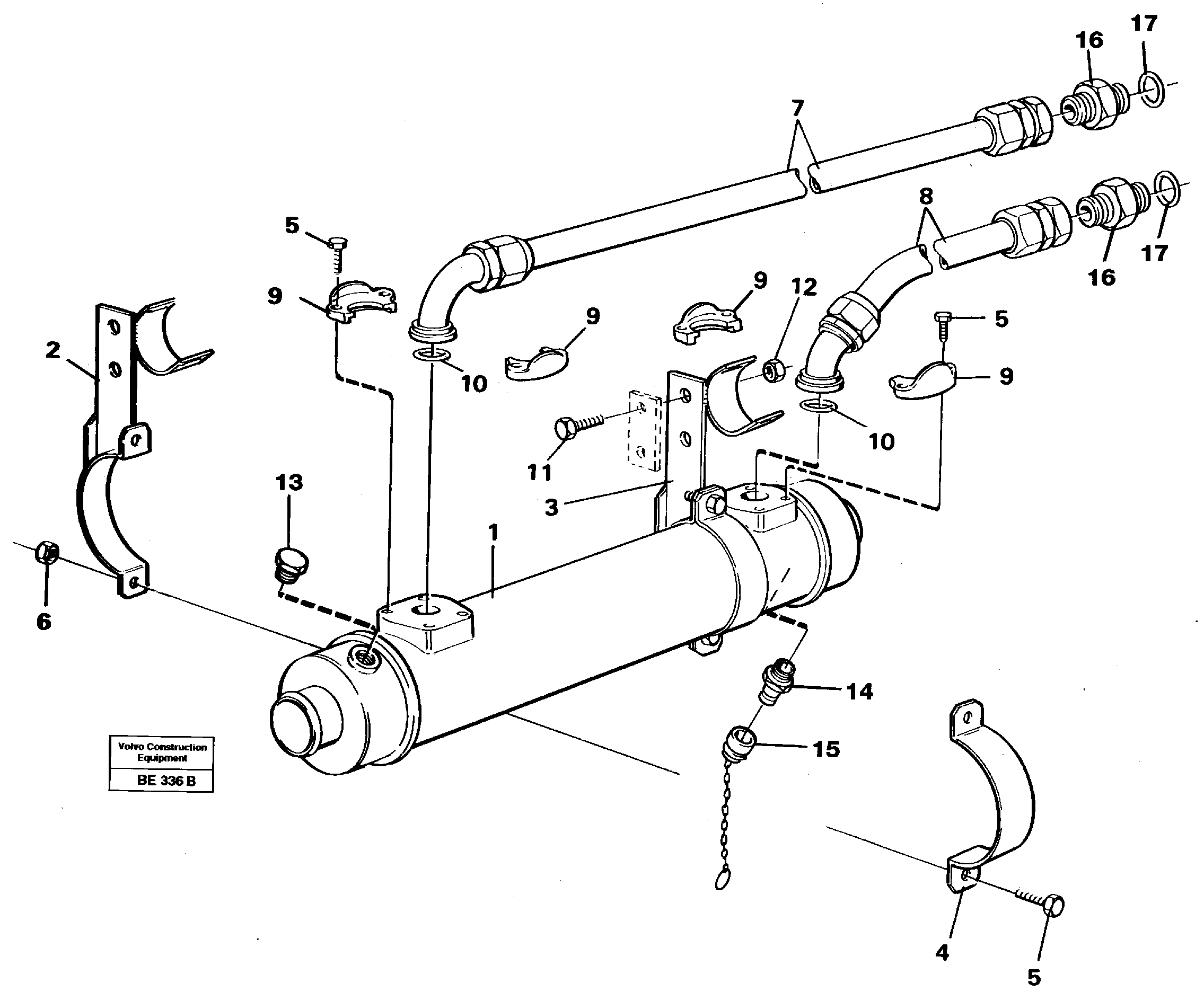Схема запчастей Volvo A35 Volvo BM A35 - 58195 Масляный радиатор 