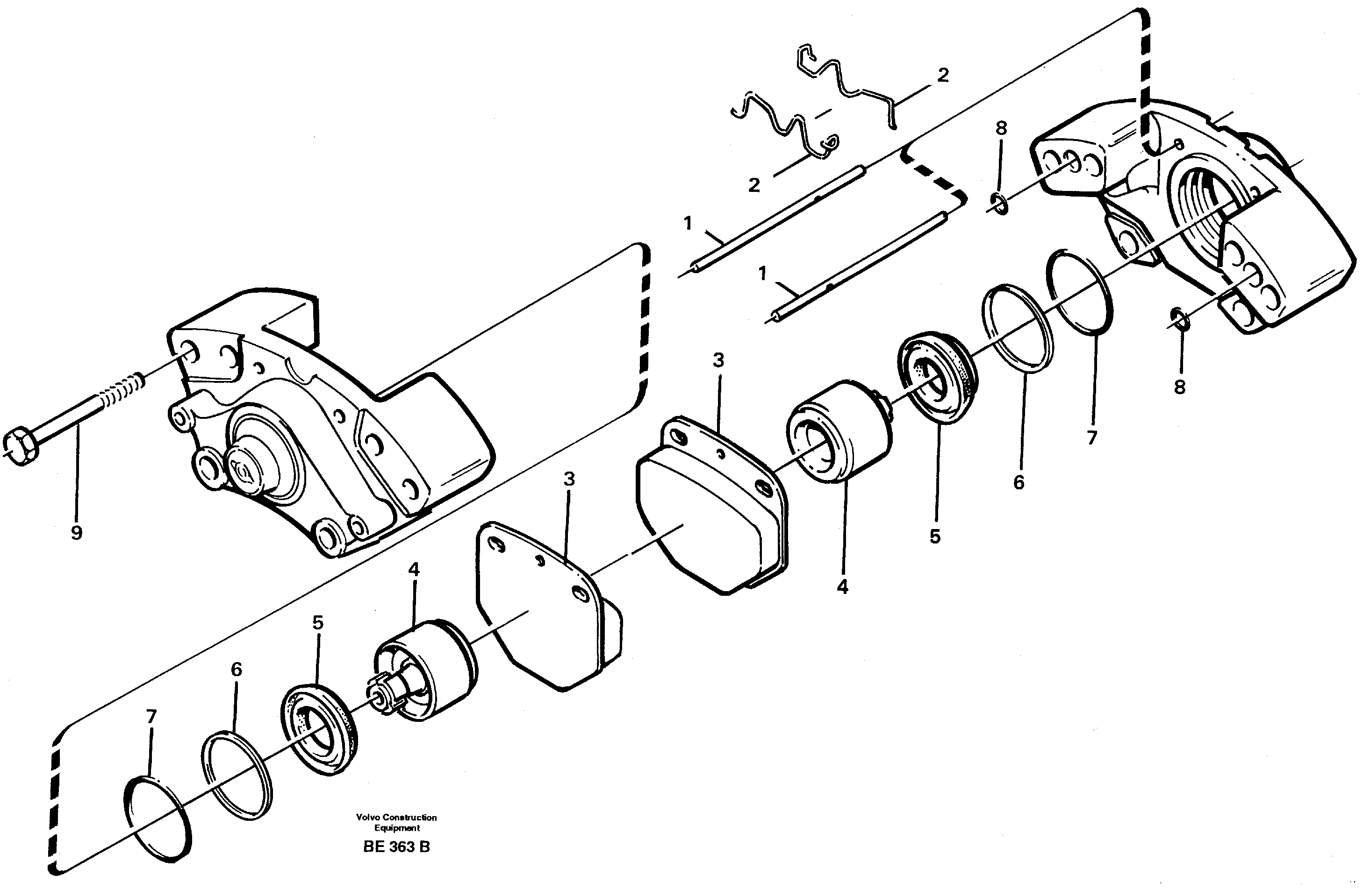 Схема запчастей Volvo A35 Volvo BM A35 - 8388 Disc brake 