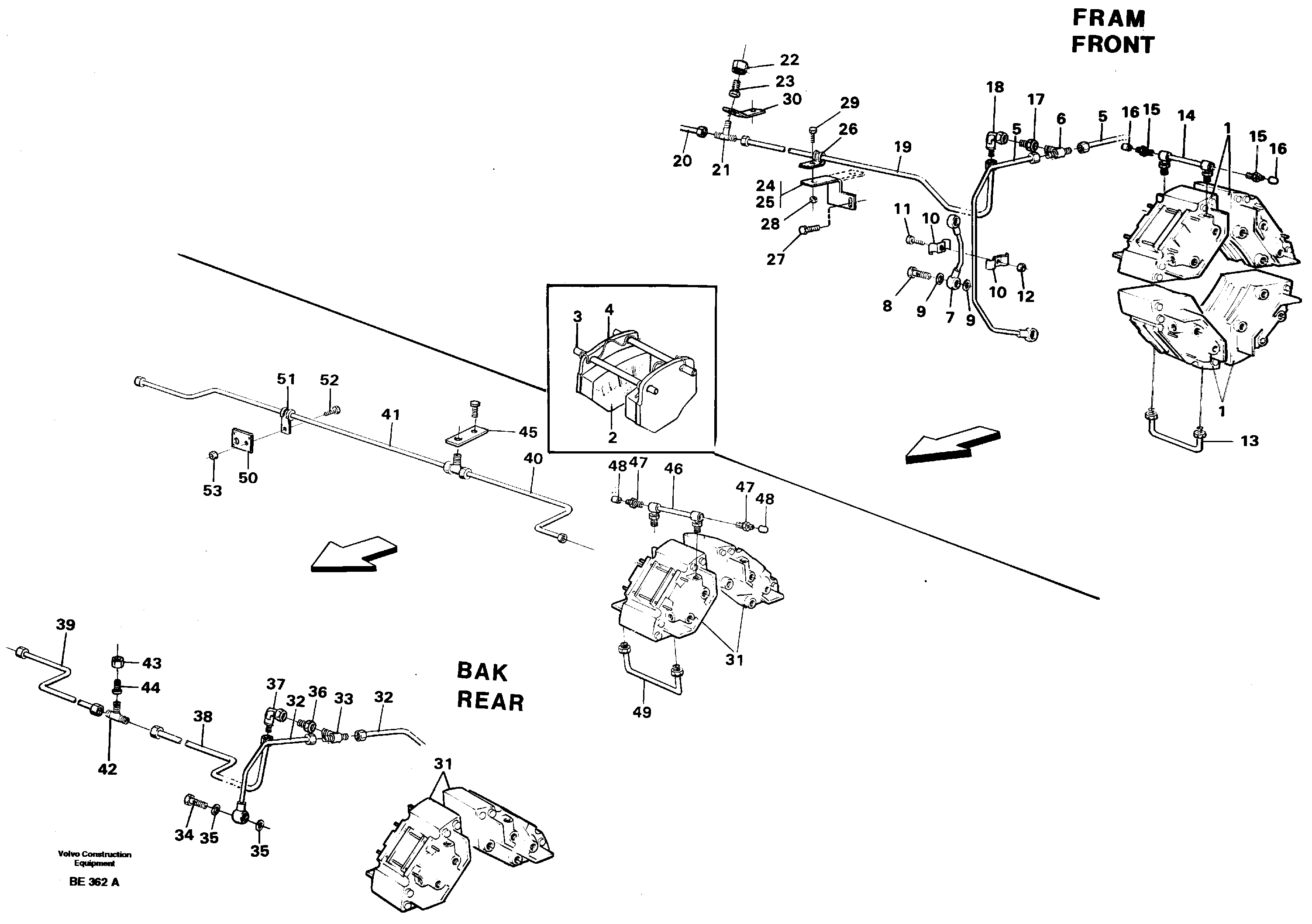 Схема запчастей Volvo A35 Volvo BM A35 - 91255 Rebuilding kit, Brake and tubes 