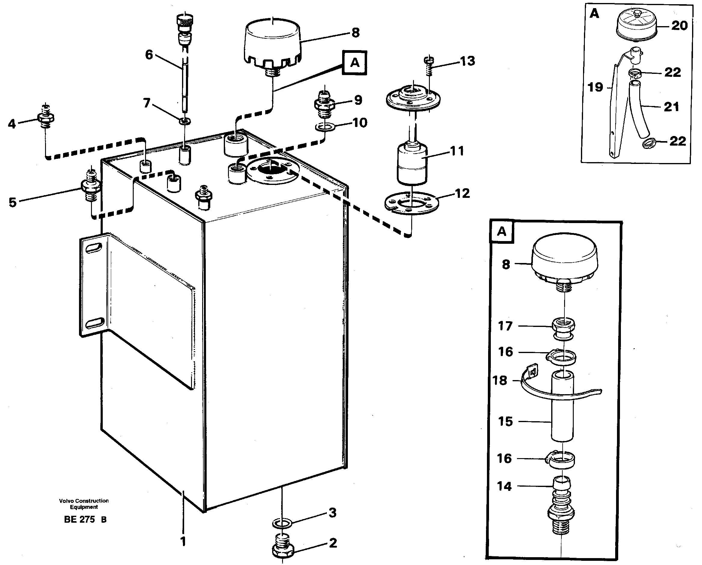 Схема запчастей Volvo A35 Volvo BM A35 - 16244 Бак 