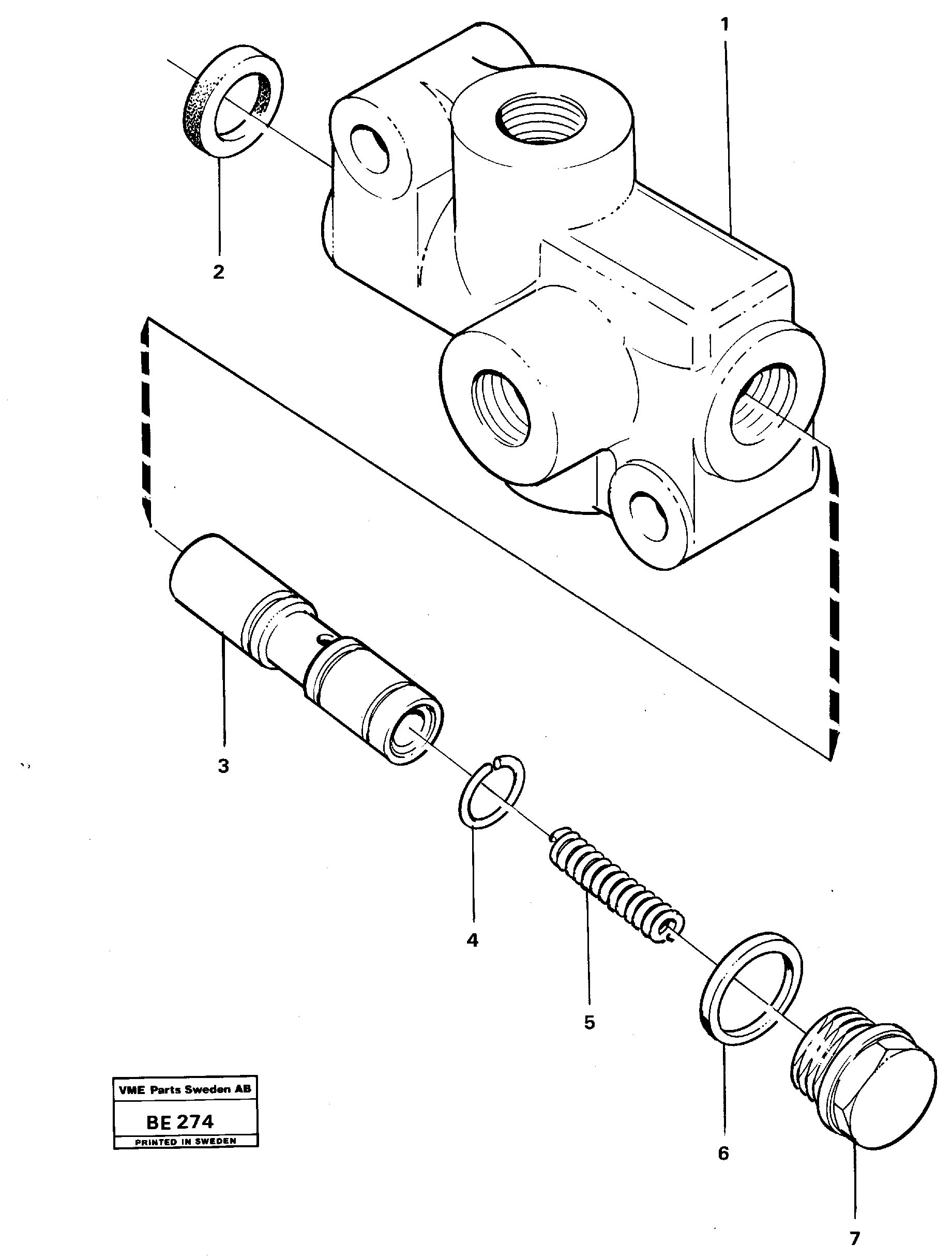Схема запчастей Volvo A35 Volvo BM A35 - 8389 Relay valve 