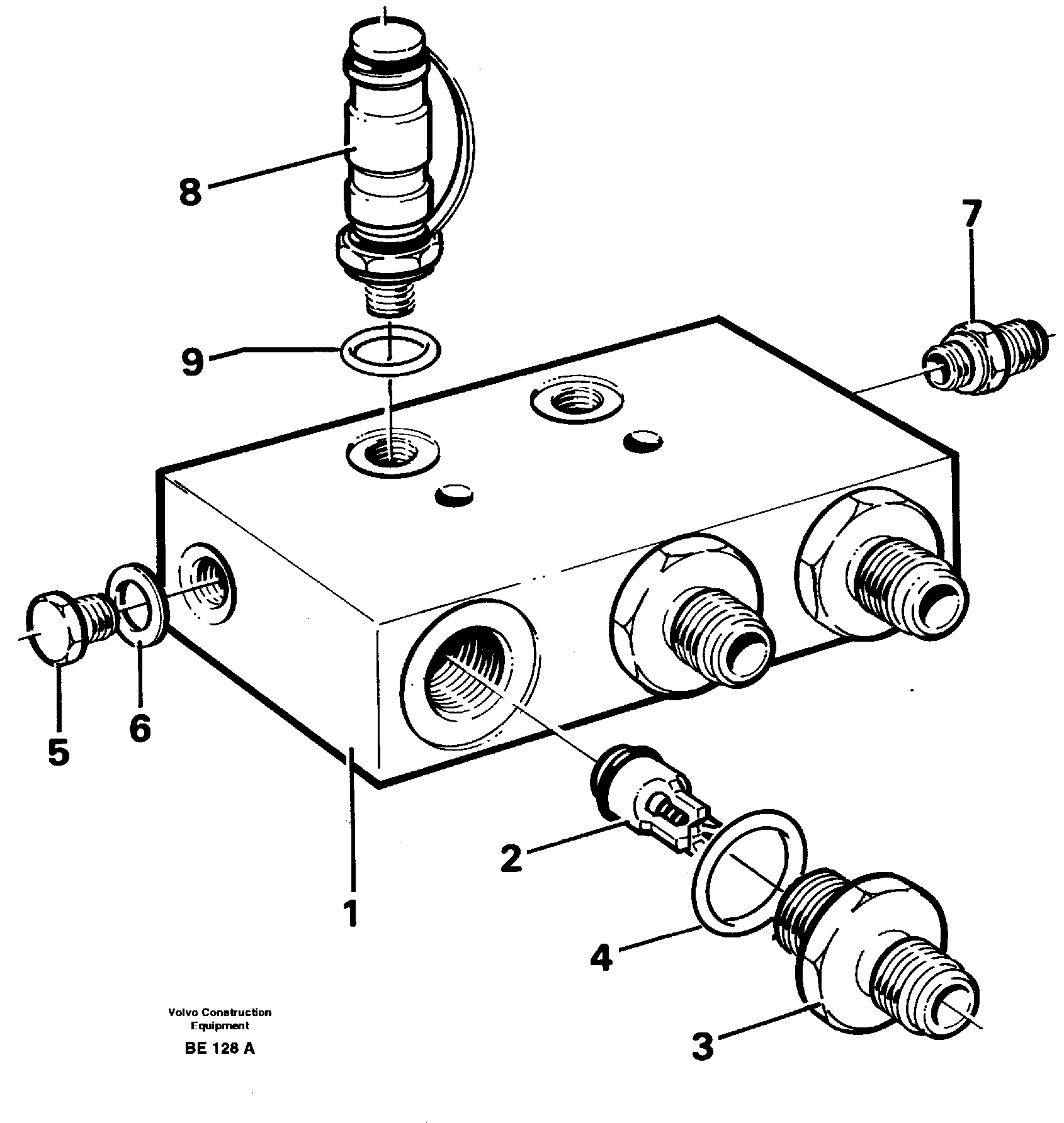 Схема запчастей Volvo A35 Volvo BM A35 - 92888 Valves 