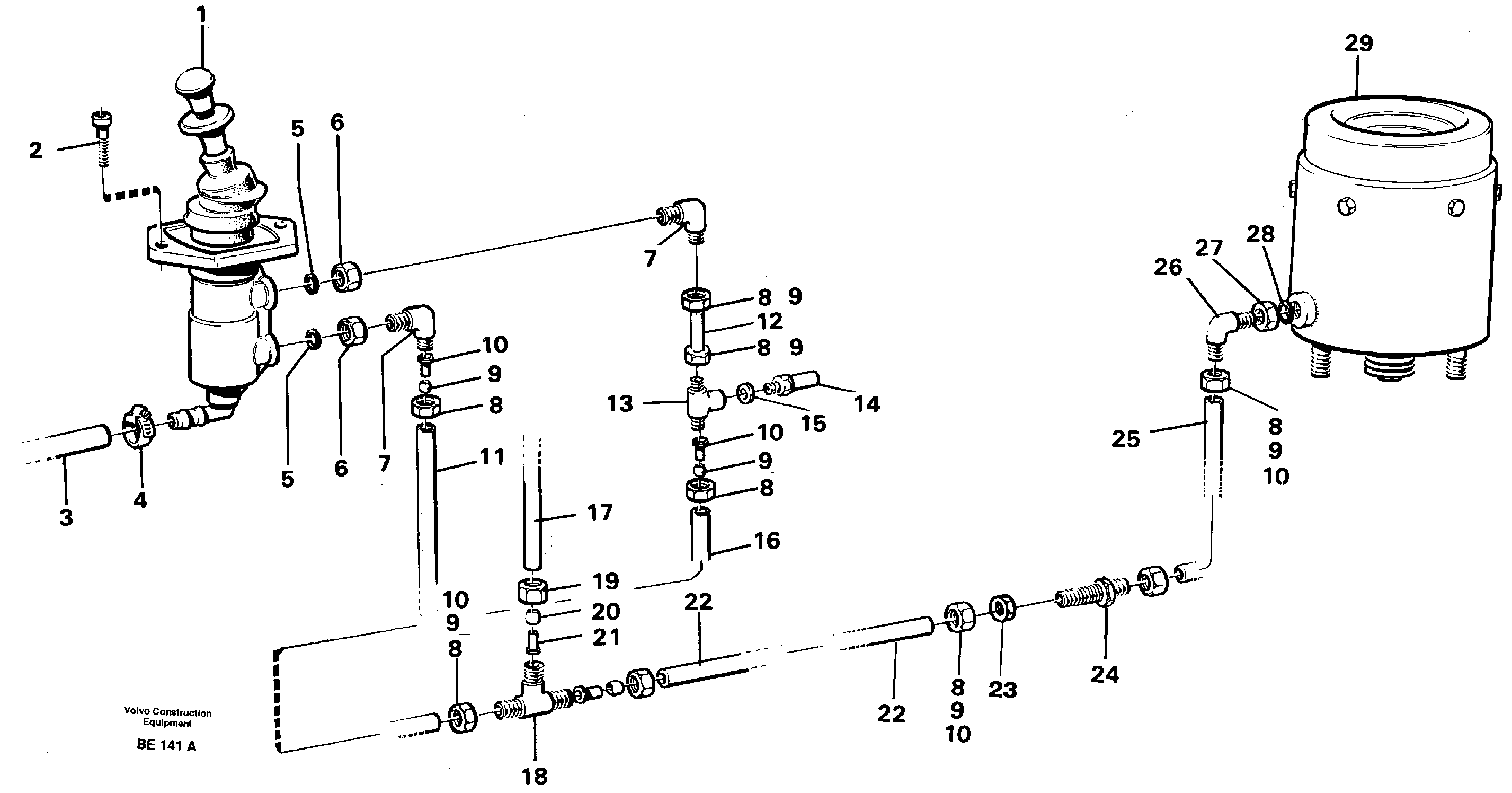 Схема запчастей Volvo A35 Volvo BM A35 - 84263 Parking brake 