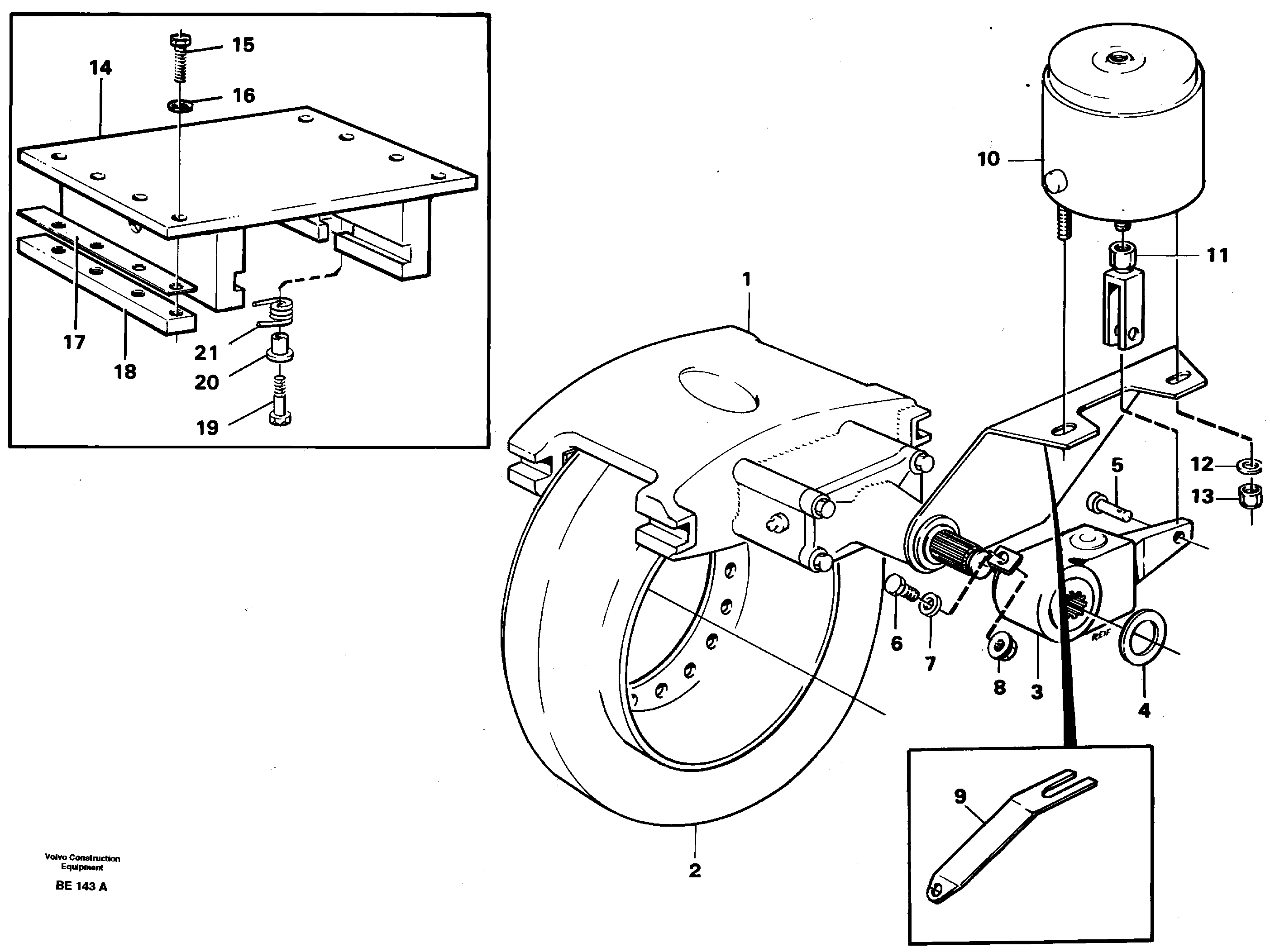 Схема запчастей Volvo A35 Volvo BM A35 - 86208 Parking brake 