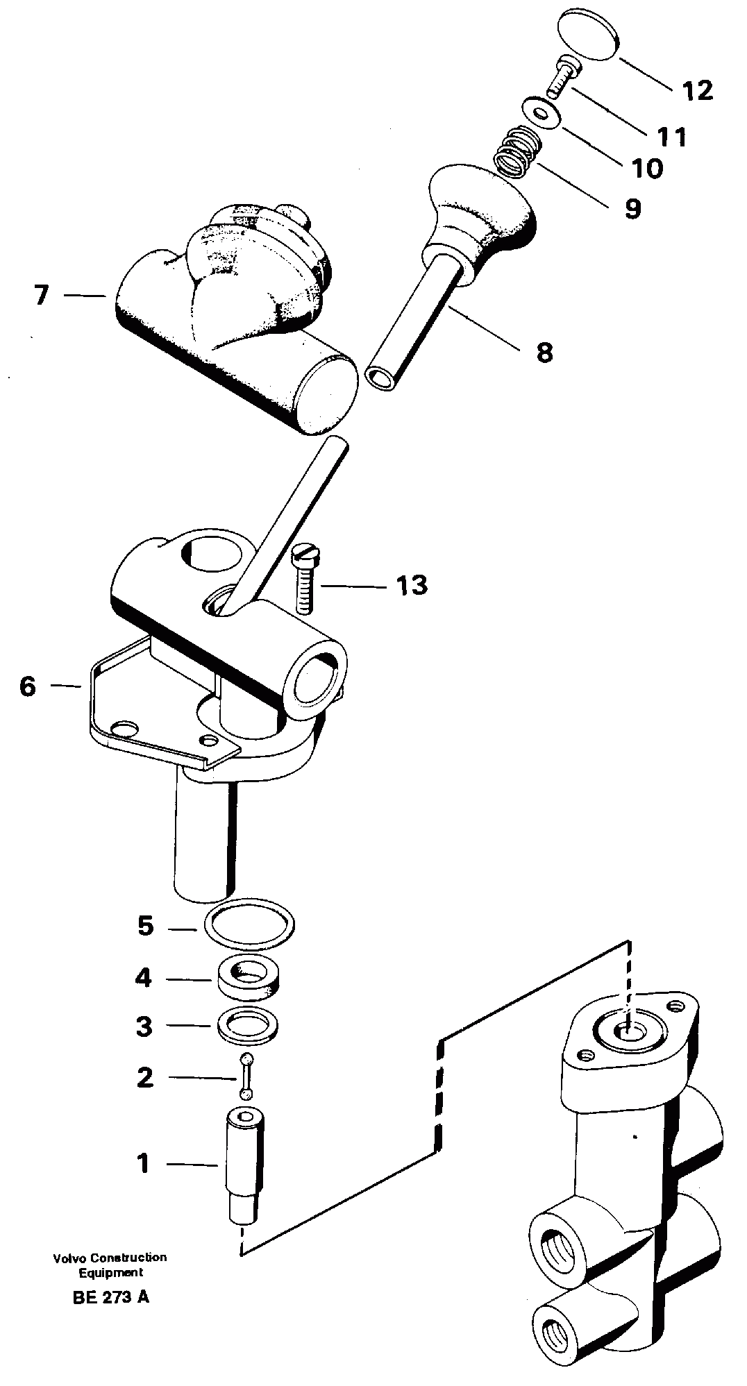 Схема запчастей Volvo A35 Volvo BM A35 - 15783 Parking brake valve 