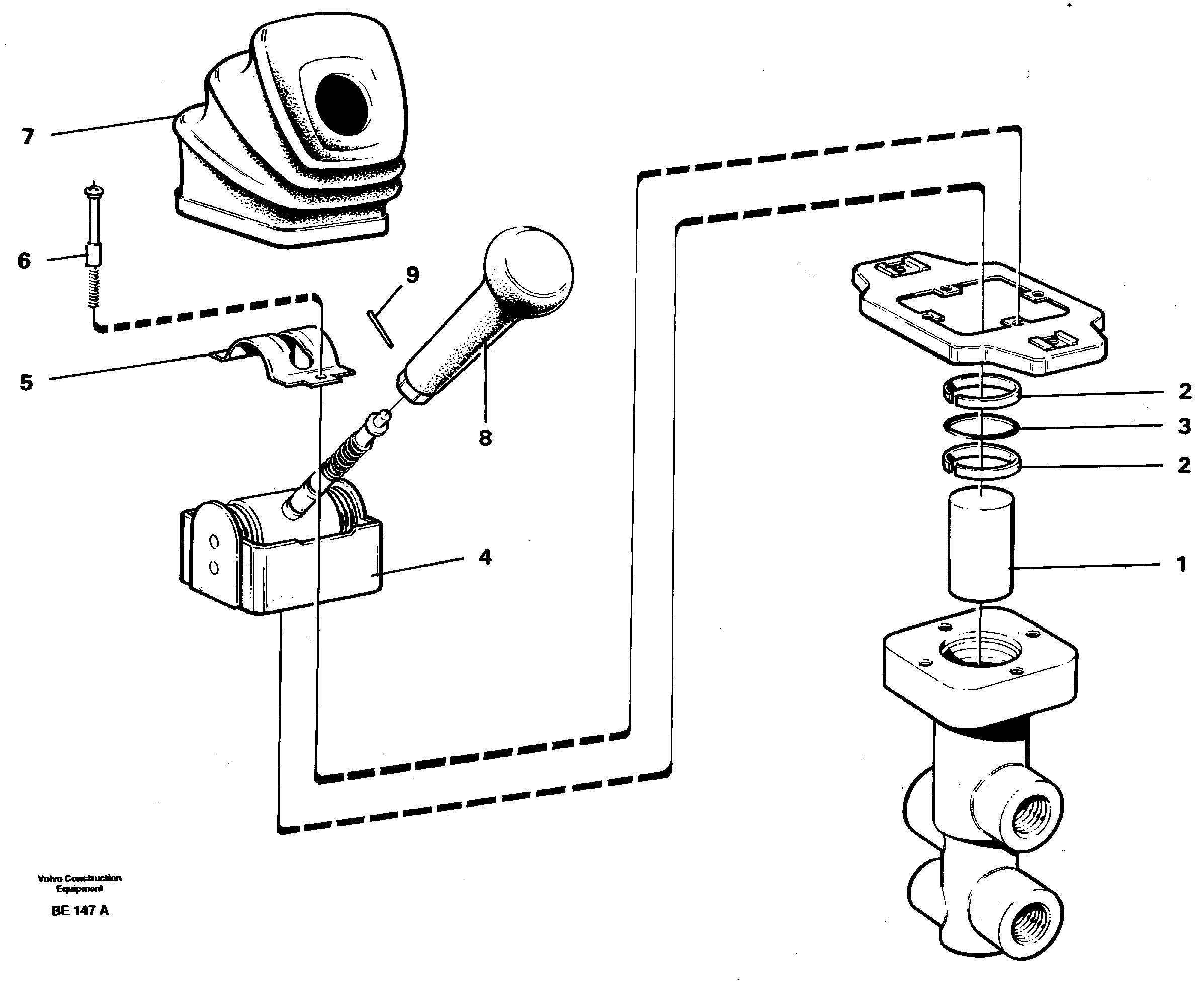 Схема запчастей Volvo A35 Volvo BM A35 - 4991 Parking brake valve 