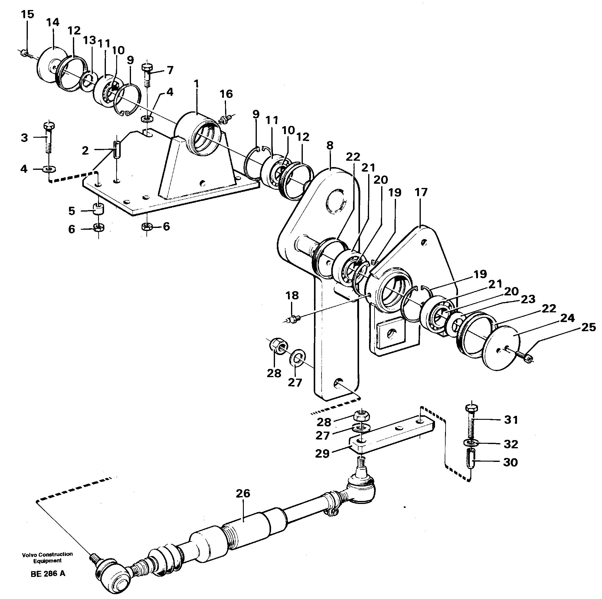 Схема запчастей Volvo A35 Volvo BM A35 - 5003 Steering linkage 