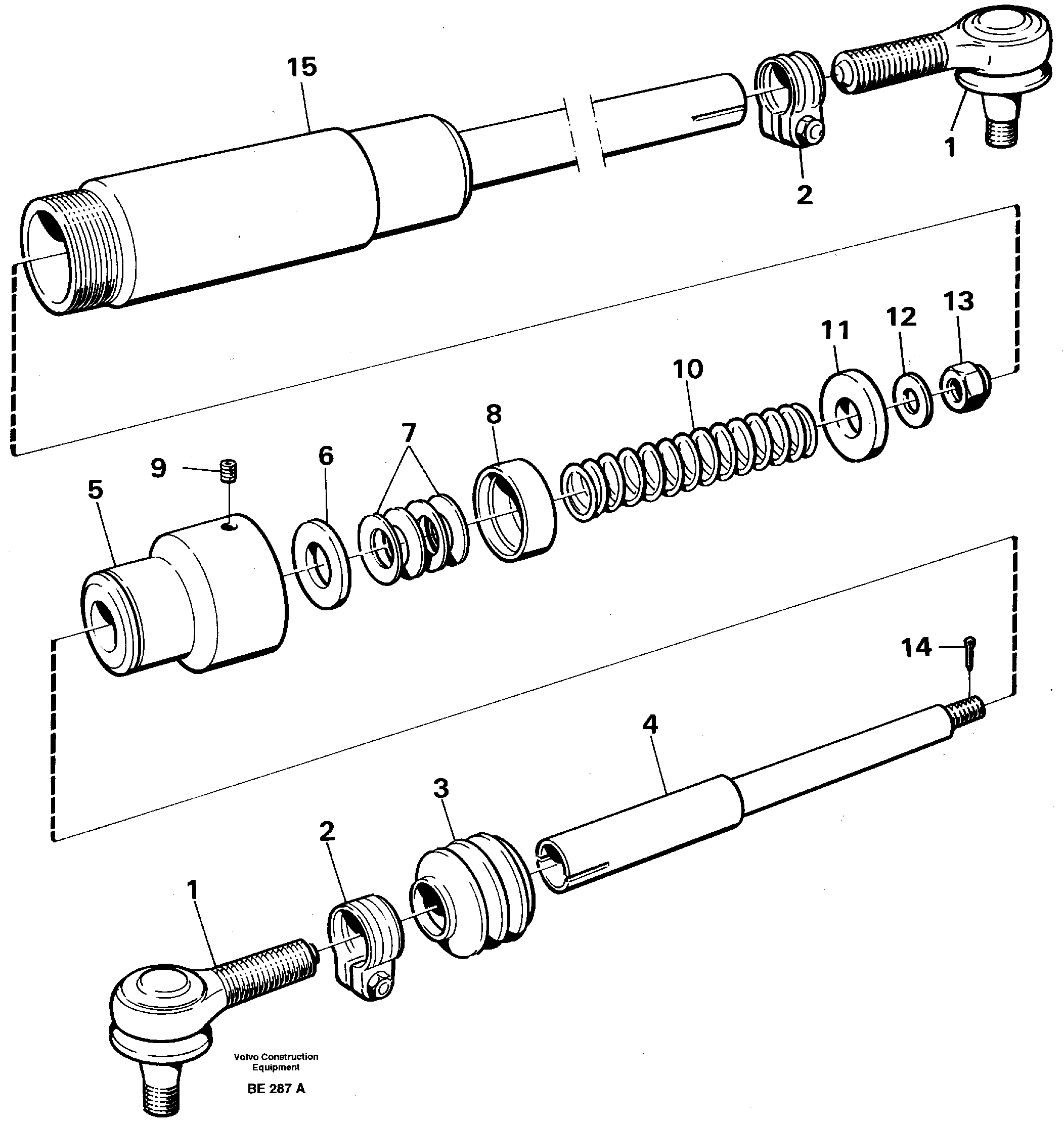 Схема запчастей Volvo A35 Volvo BM A35 - 51332 Drag rod 