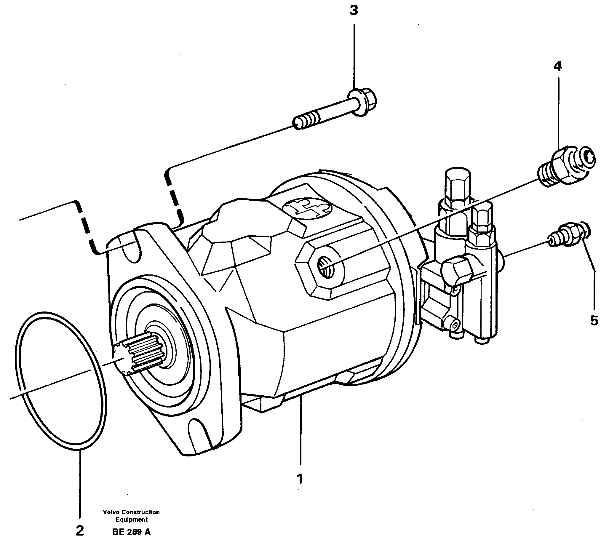 Схема запчастей Volvo A35 Volvo BM A35 - 50993 Hydraulic pump with fitting parts 