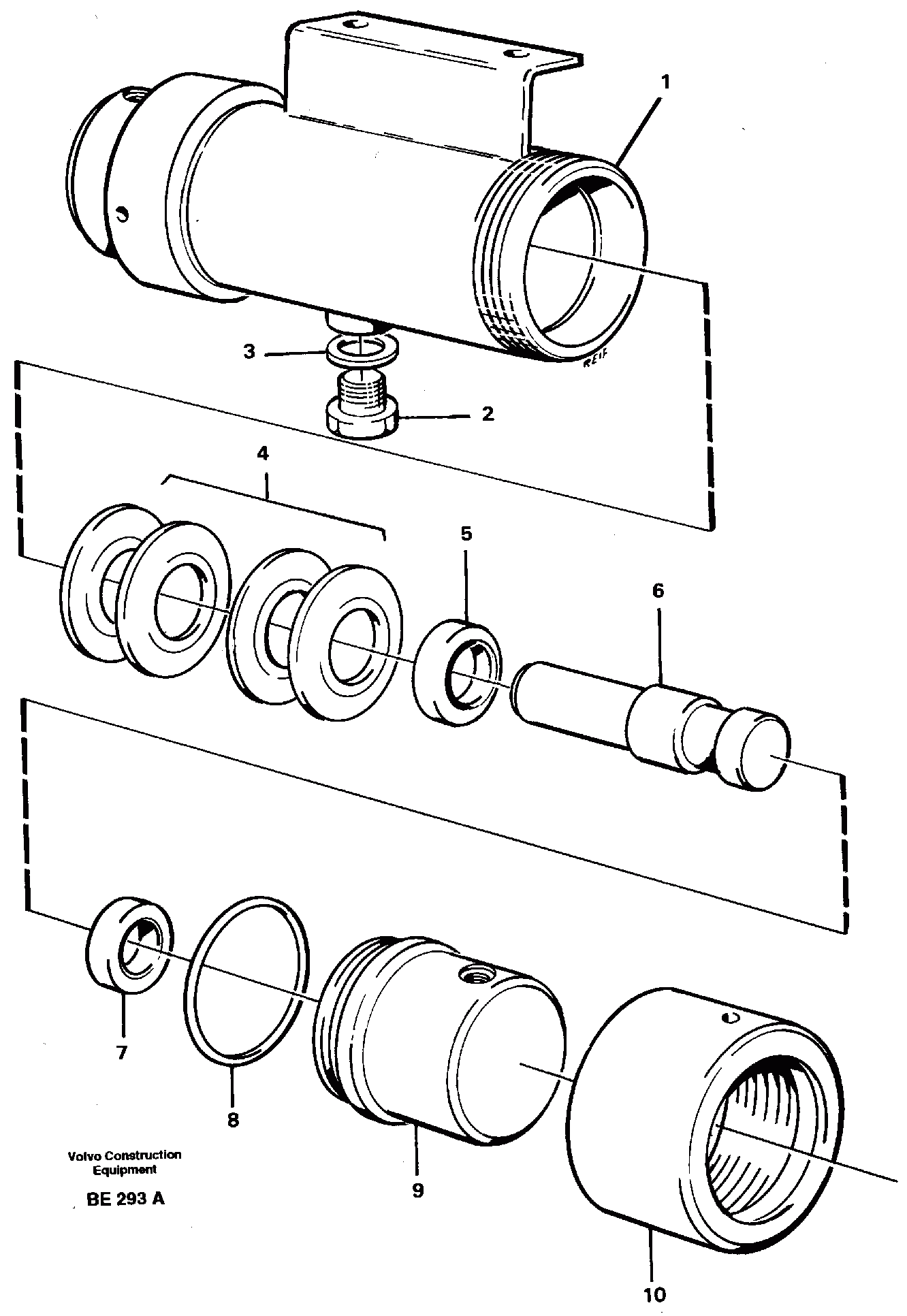 Схема запчастей Volvo A35 Volvo BM A35 - 6208 Damping cylinder 