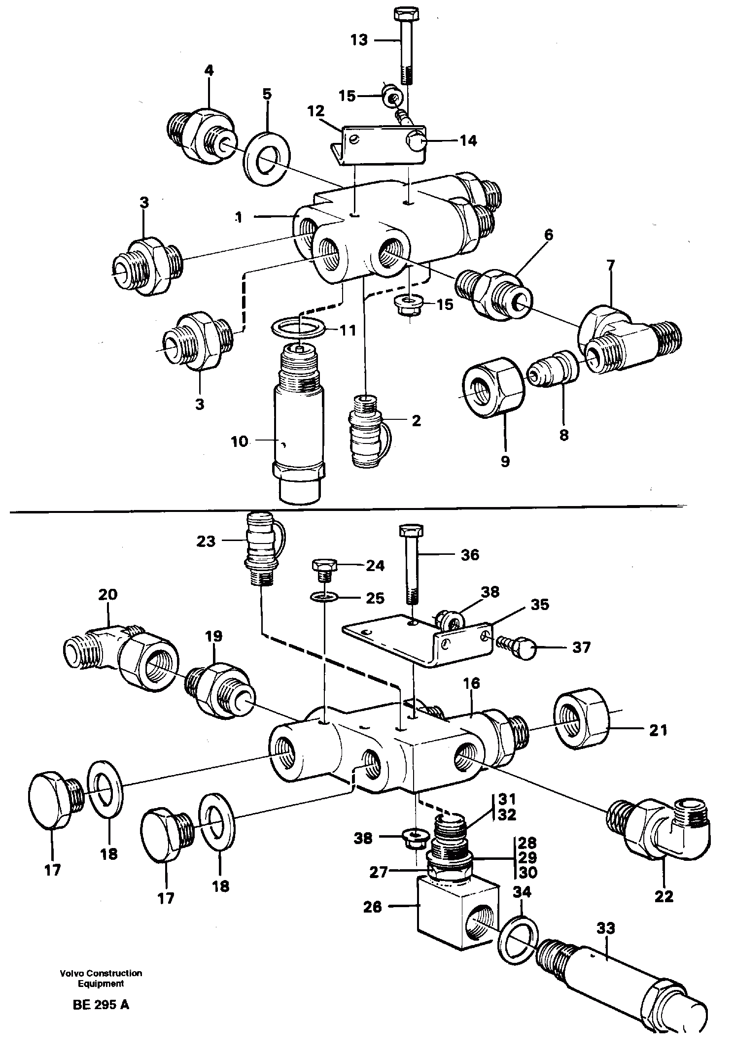 Схема запчастей Volvo A35 Volvo BM A35 - 99642 Check valve with fitting parts 