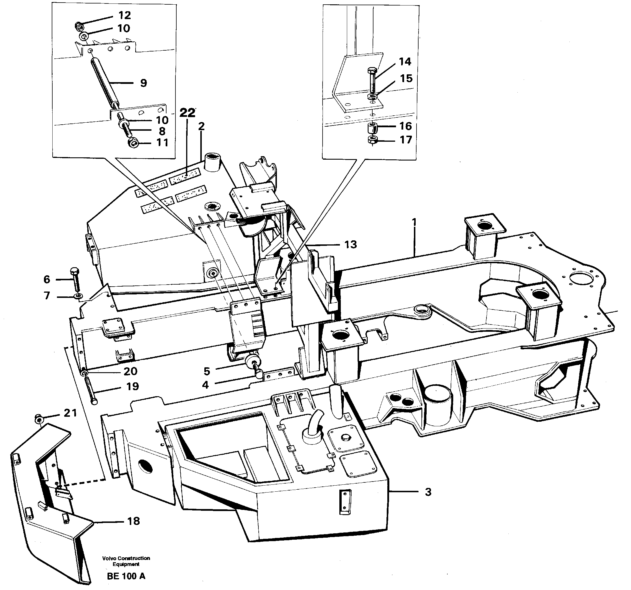 Схема запчастей Volvo A35 Volvo BM A35 - 5273 Frame, front 