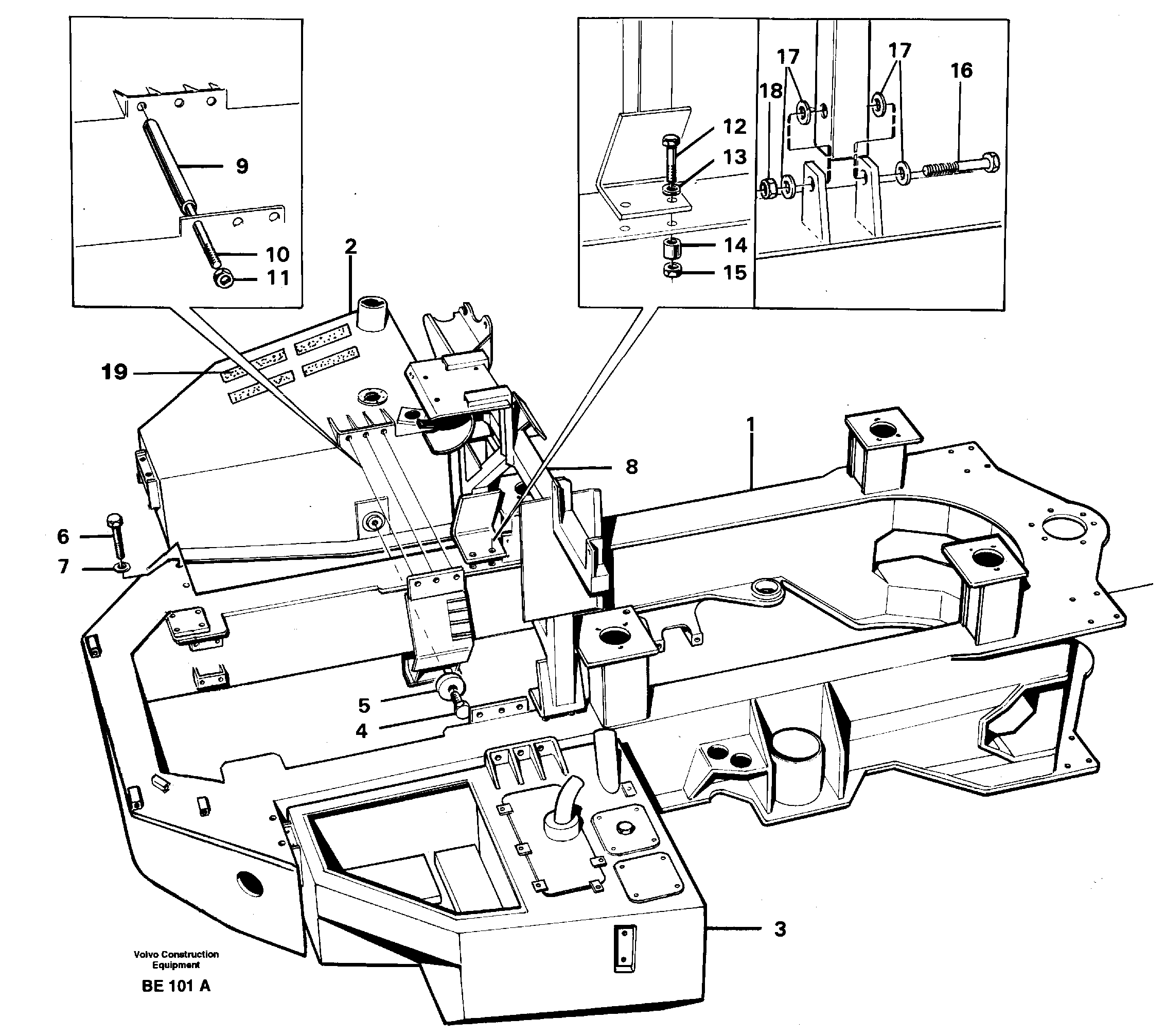 Схема запчастей Volvo A35 Volvo BM A35 - 5274 Frame, front 
