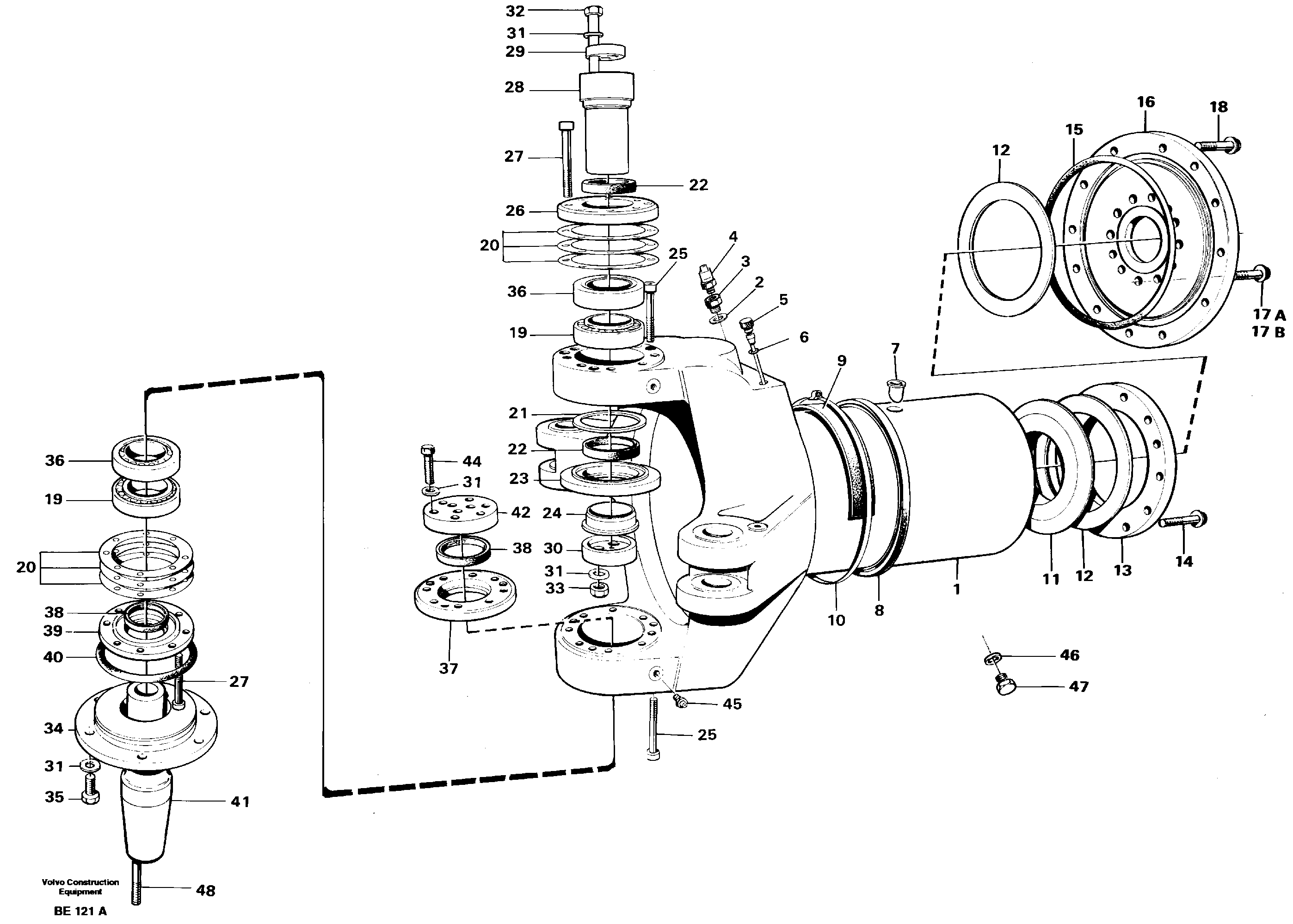 Схема запчастей Volvo A35 Volvo BM A35 - 58196 Frame link 