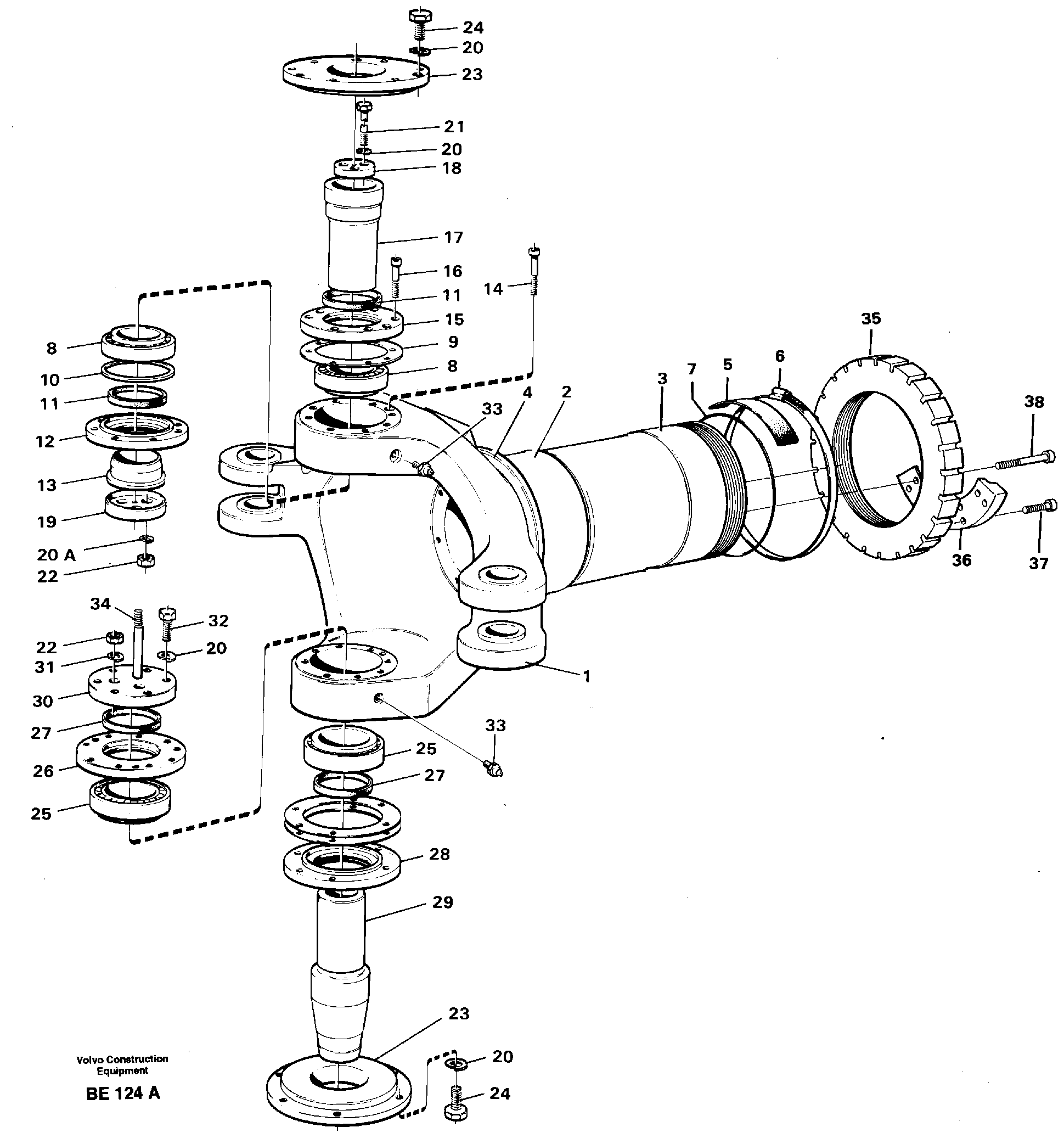 Схема запчастей Volvo A35 Volvo BM A35 - 58197 Frame link 
