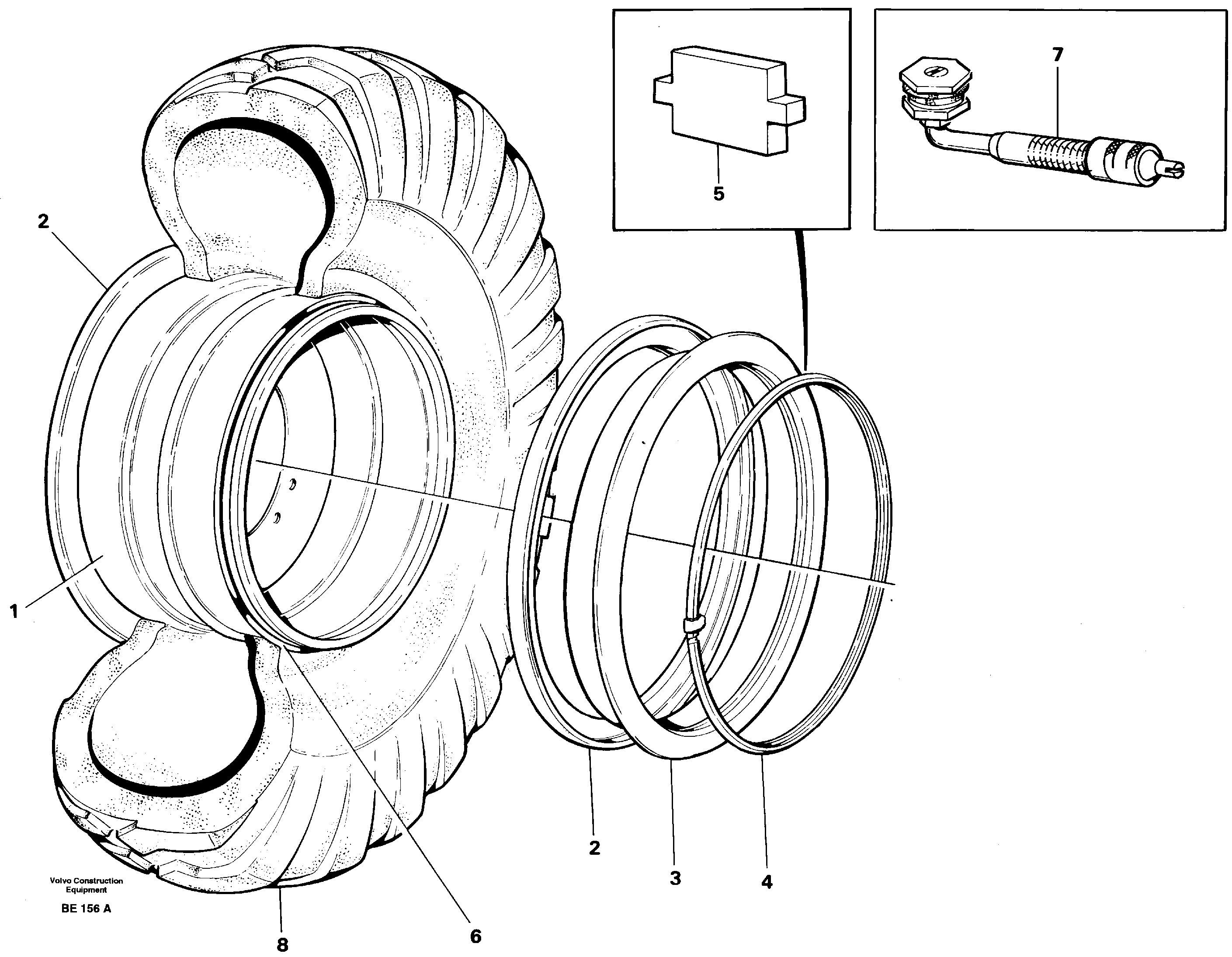 Схема запчастей Volvo A35 Volvo BM A35 - 99501 Wheel 