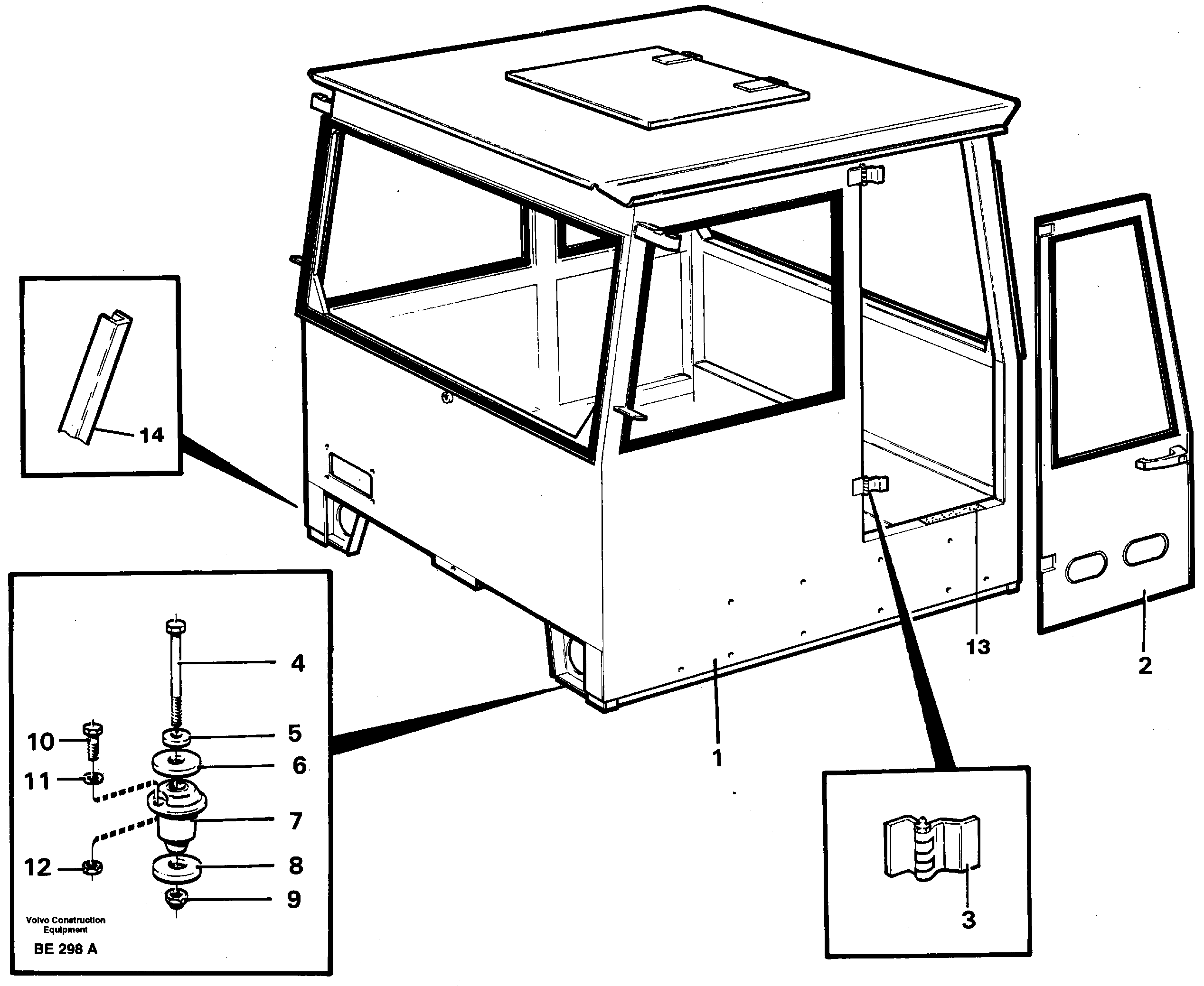 Схема запчастей Volvo A35 Volvo BM A35 - 5276 Drivers cab 