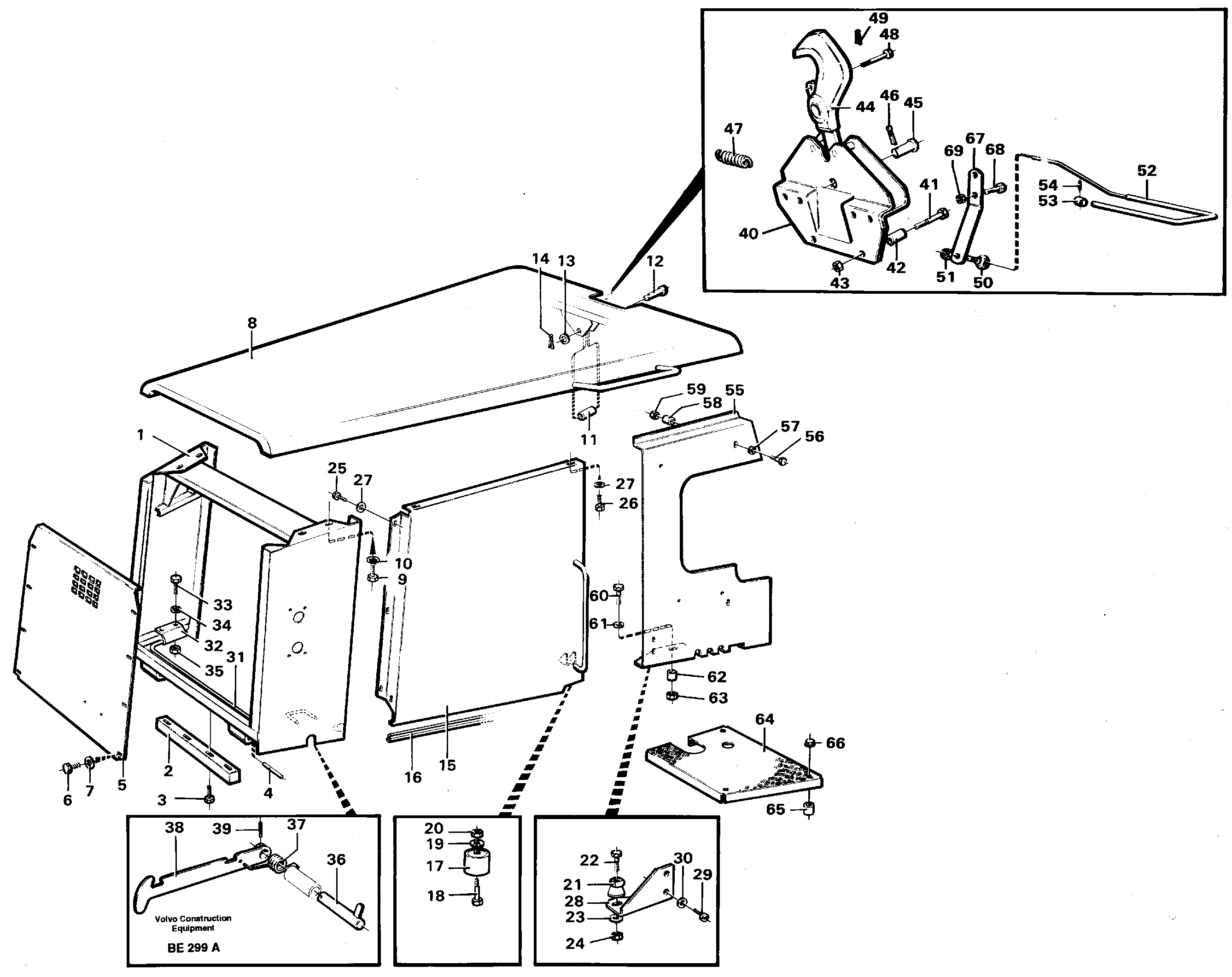 Схема запчастей Volvo A35 Volvo BM A35 - 53701 Engine hood 