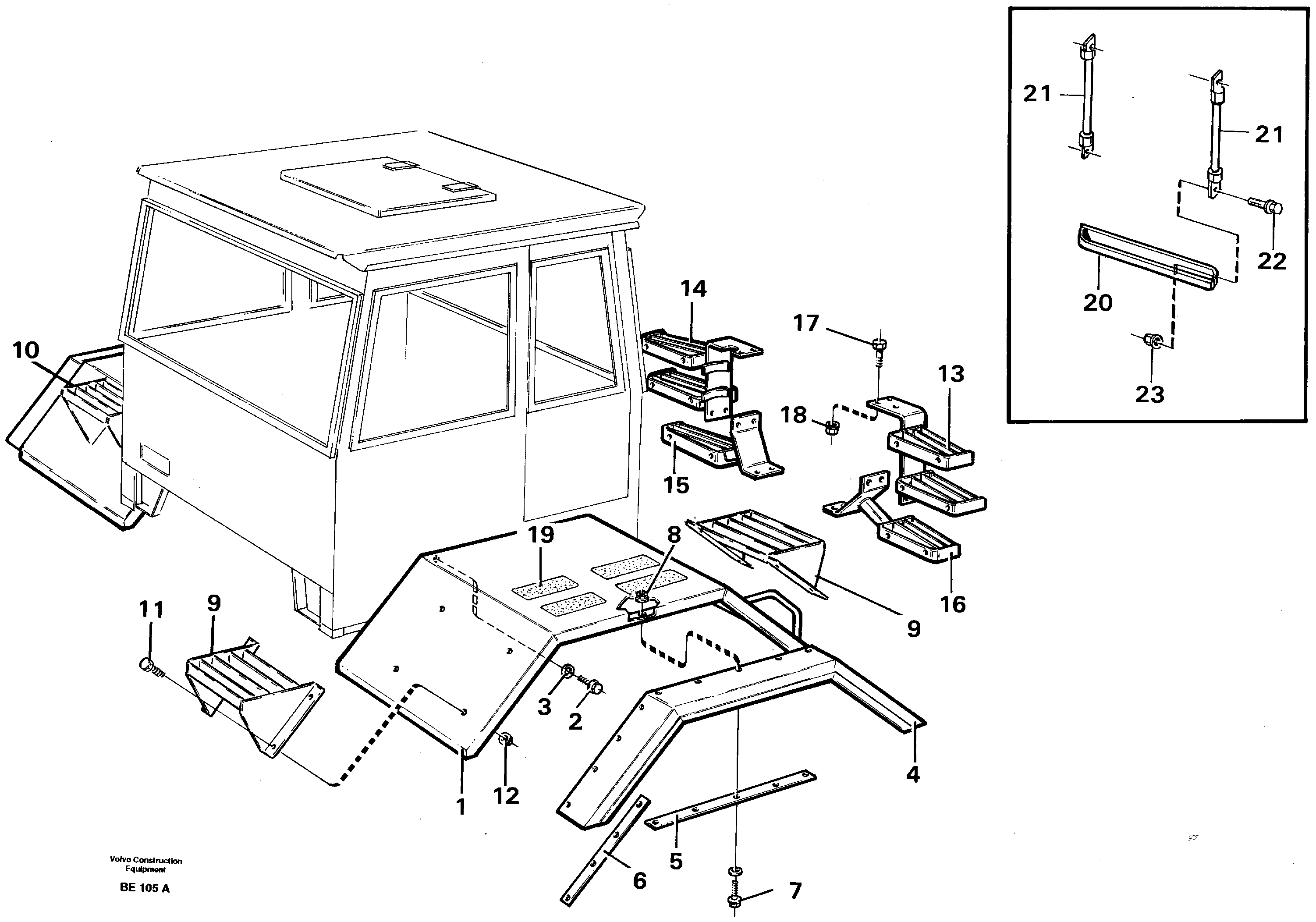 Схема запчастей Volvo A35 Volvo BM A35 - 90998 Mudguard and steps 
