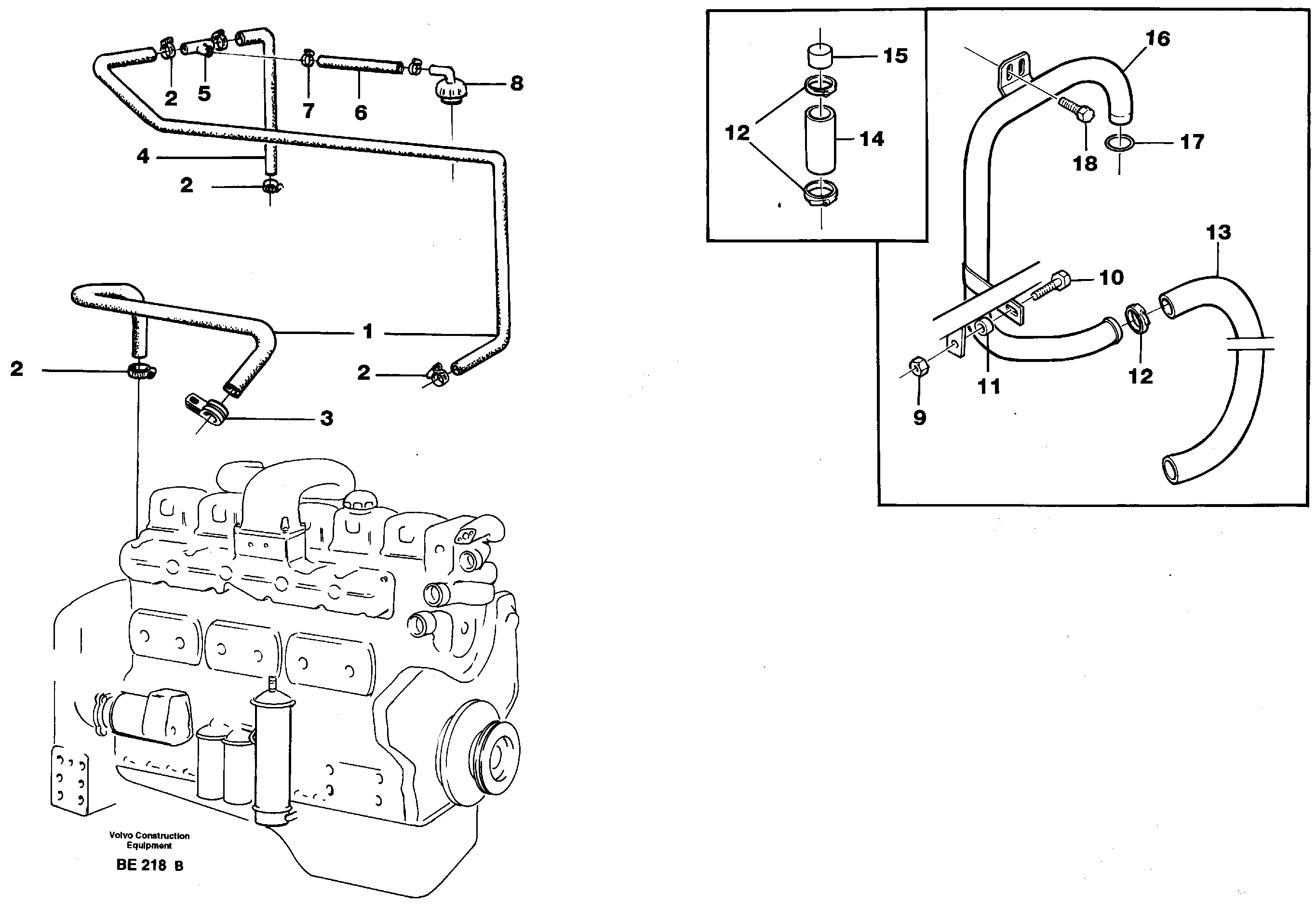 Схема запчастей Volvo A35 Volvo BM A35 - 81314 Crankcase ventilation 