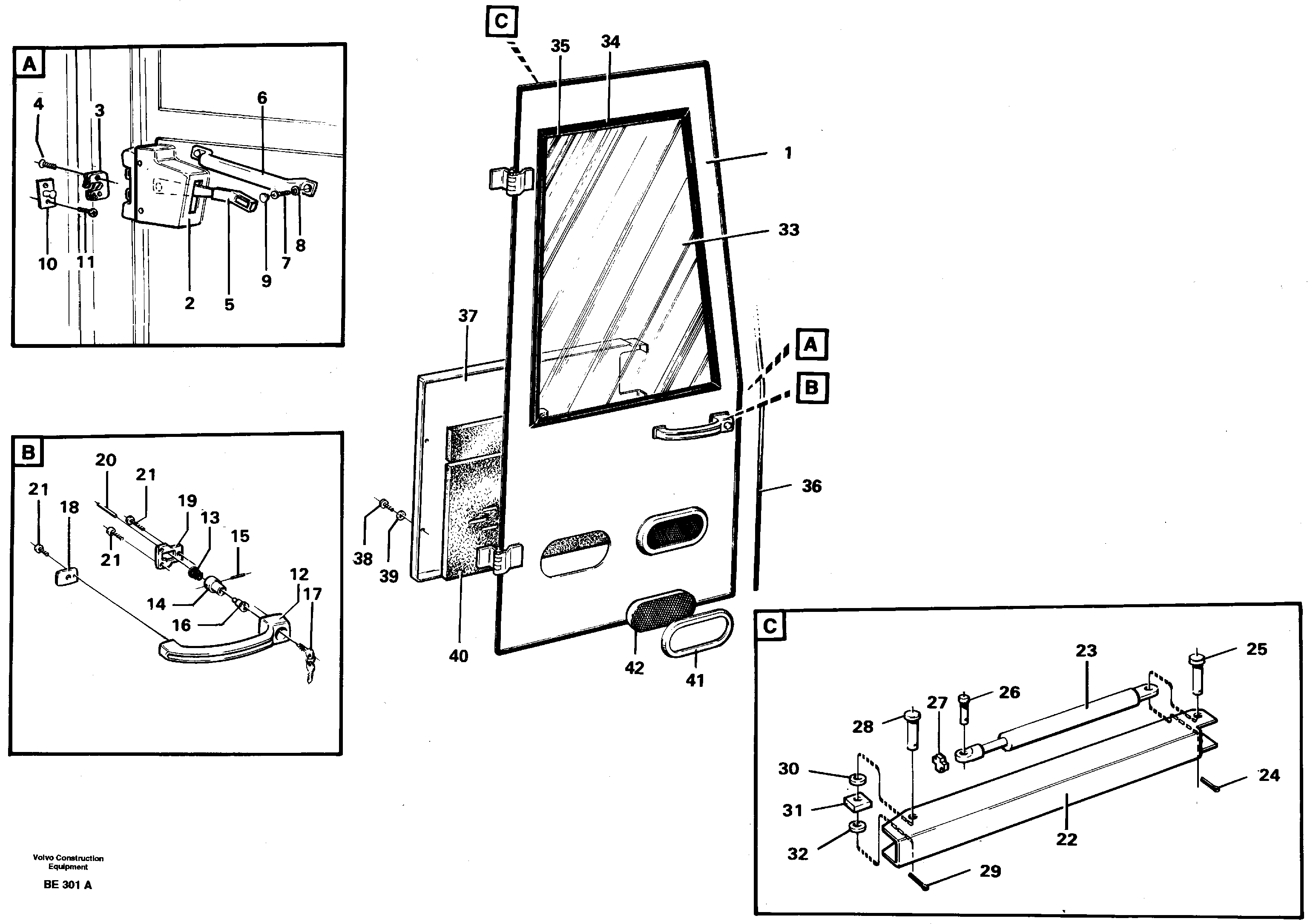 Схема запчастей Volvo A35 Volvo BM A35 - 17336 Door 