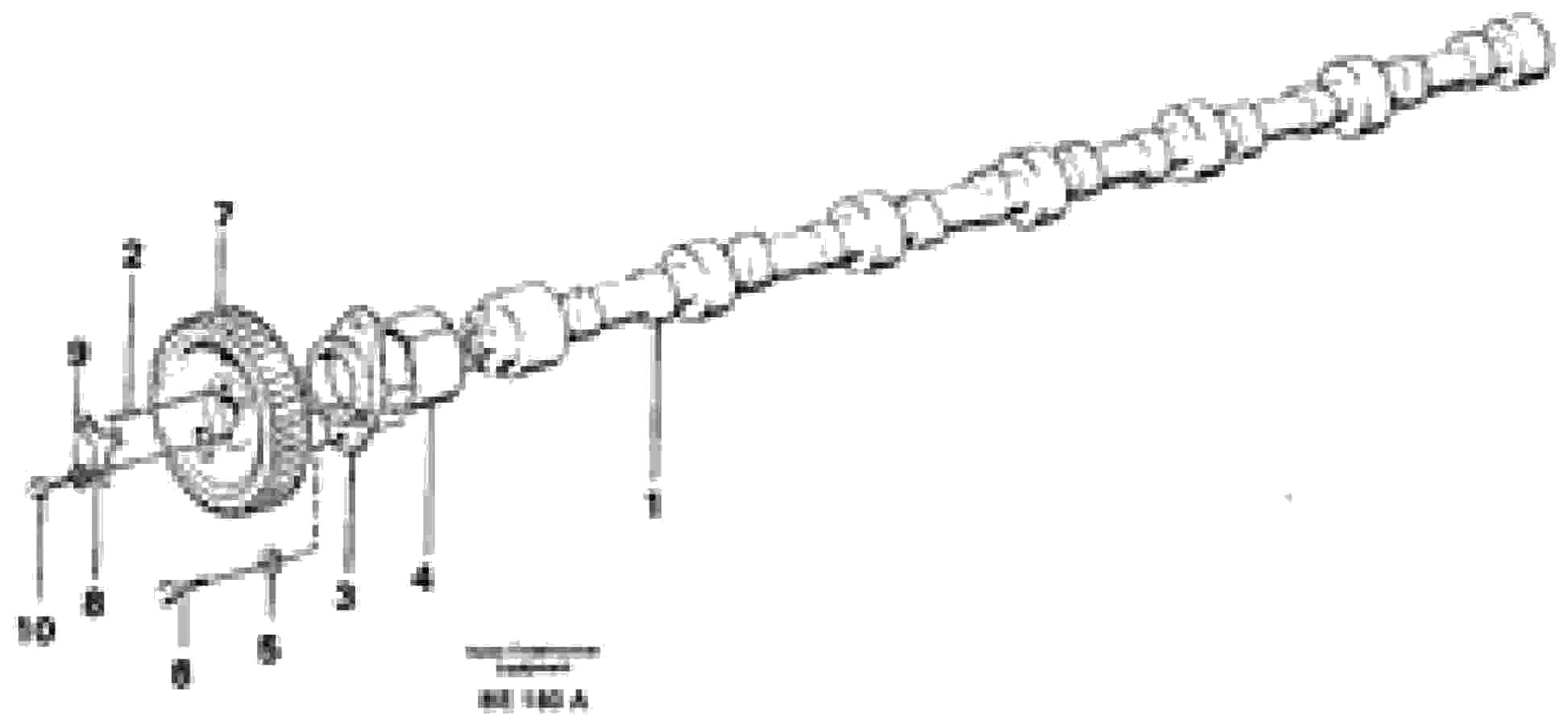 Схема запчастей Volvo A35 Volvo BM A35 - 48279 Распредвал 