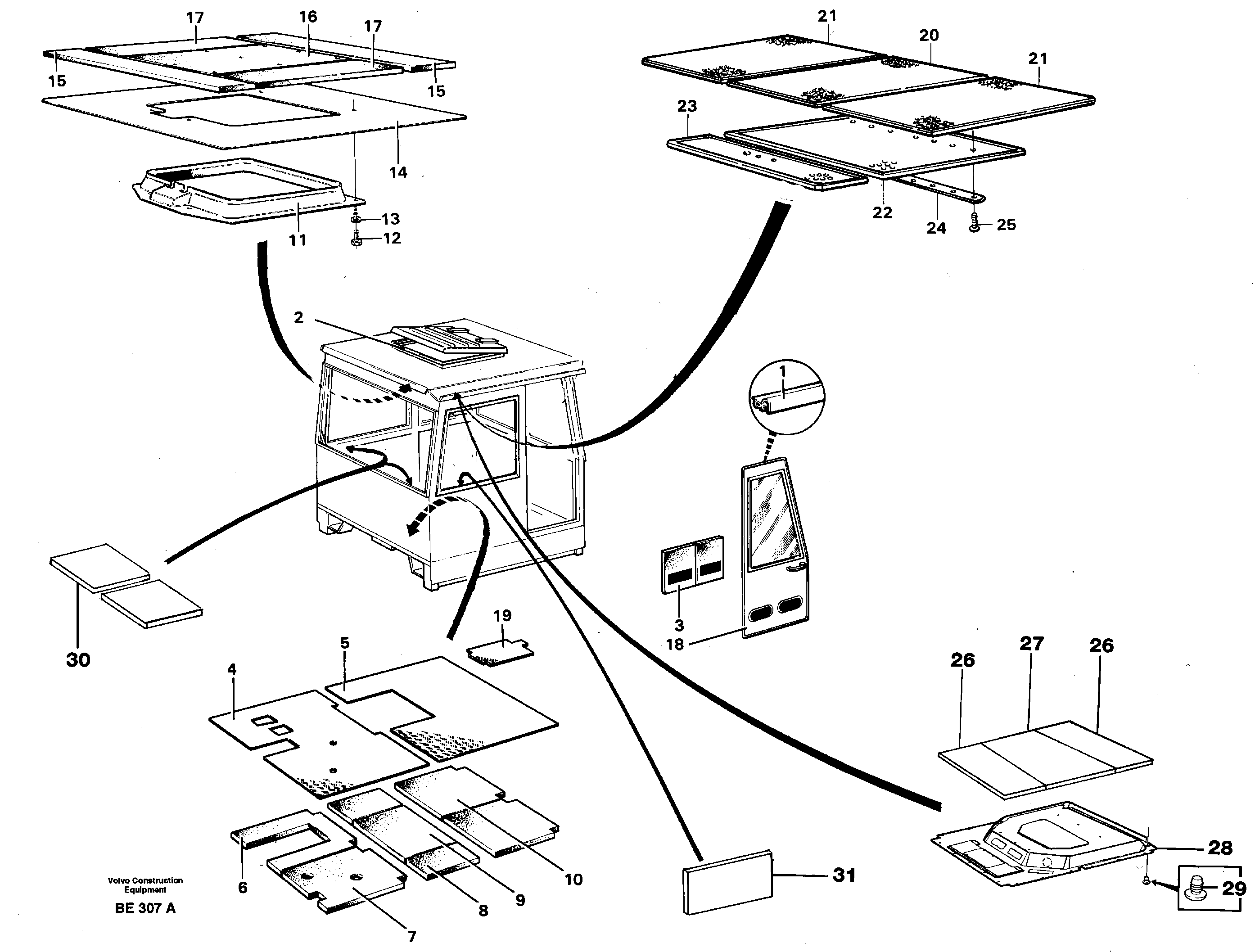 Схема запчастей Volvo A35 Volvo BM A35 - 27572 Insulating matting 