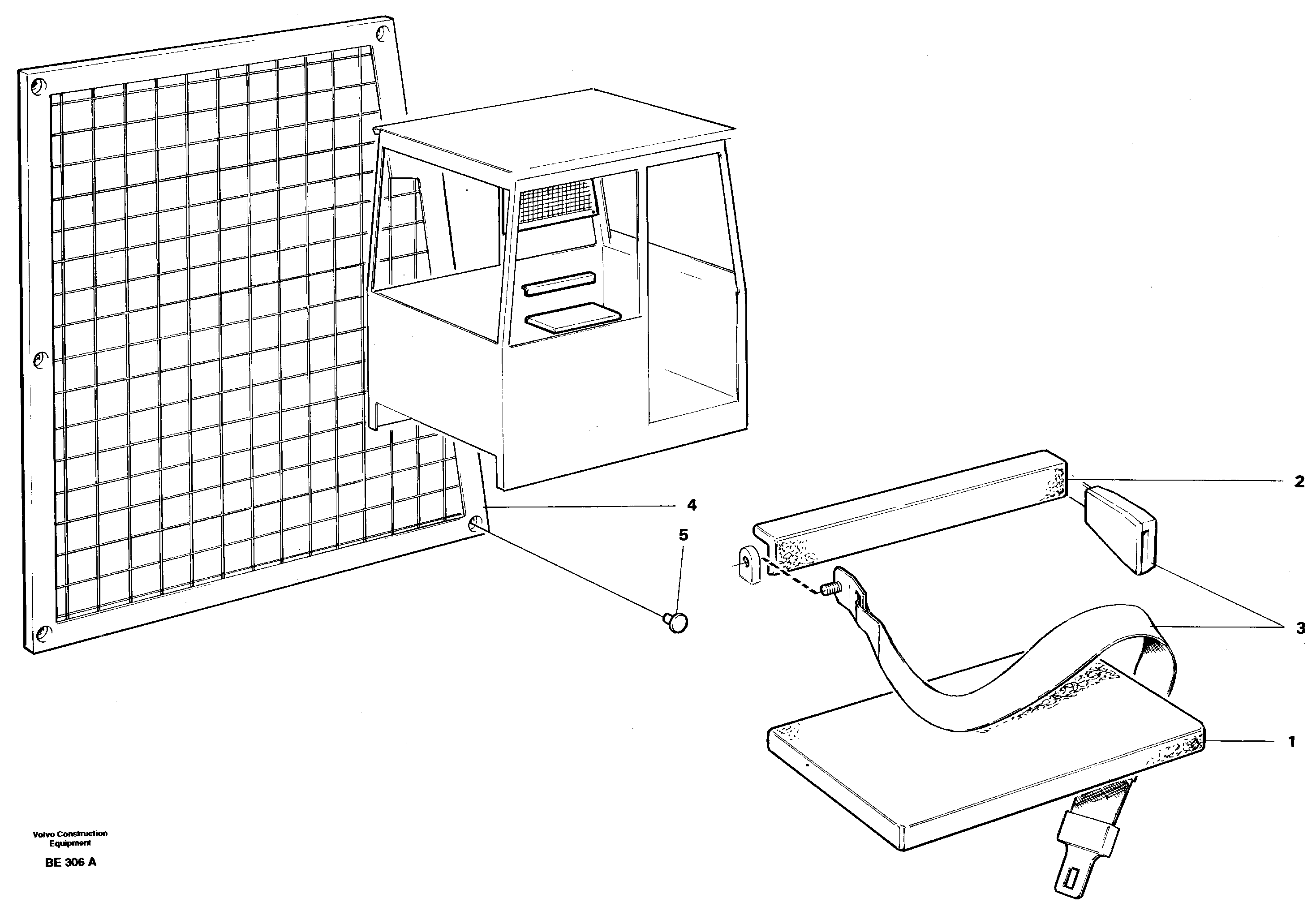 Схема запчастей Volvo A35 Volvo BM A35 - 32313 Instructors seat, USA 