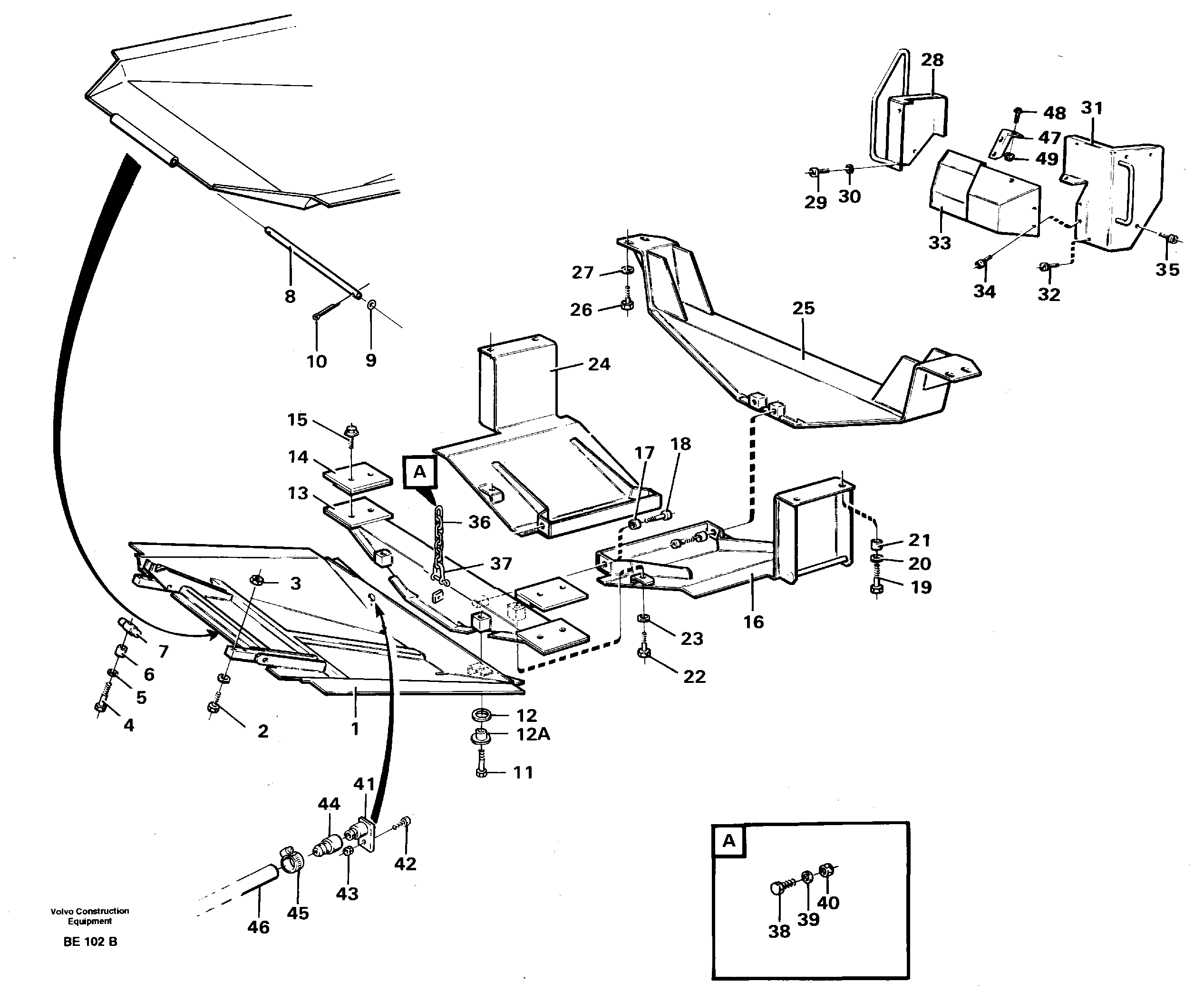 Схема запчастей Volvo A35 Volvo BM A35 - 82334 Protecting plates 
