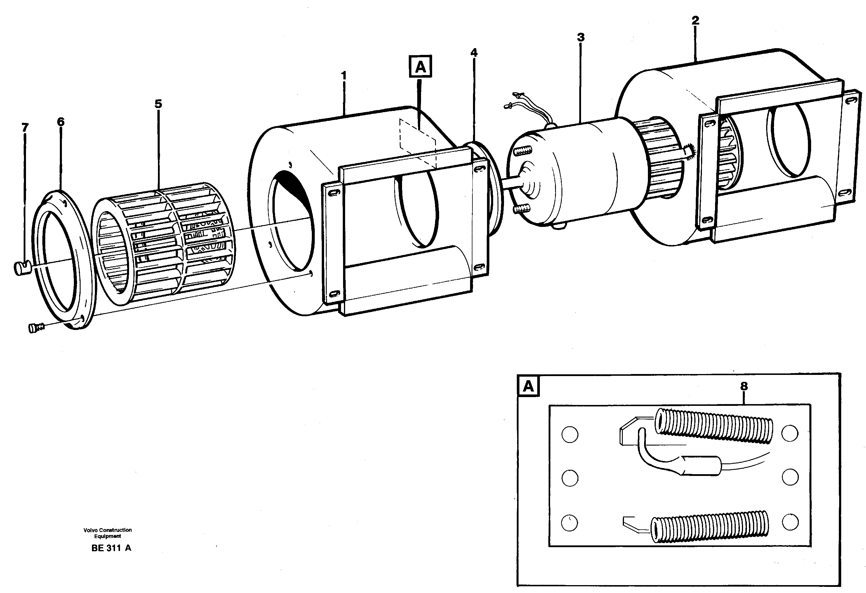Схема запчастей Volvo A35 Volvo BM A35 - 19897 Fan 