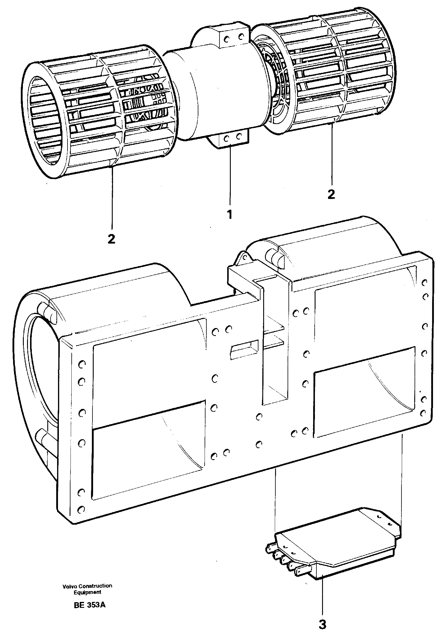 Схема запчастей Volvo A35 Volvo BM A35 - 28102 Fan 