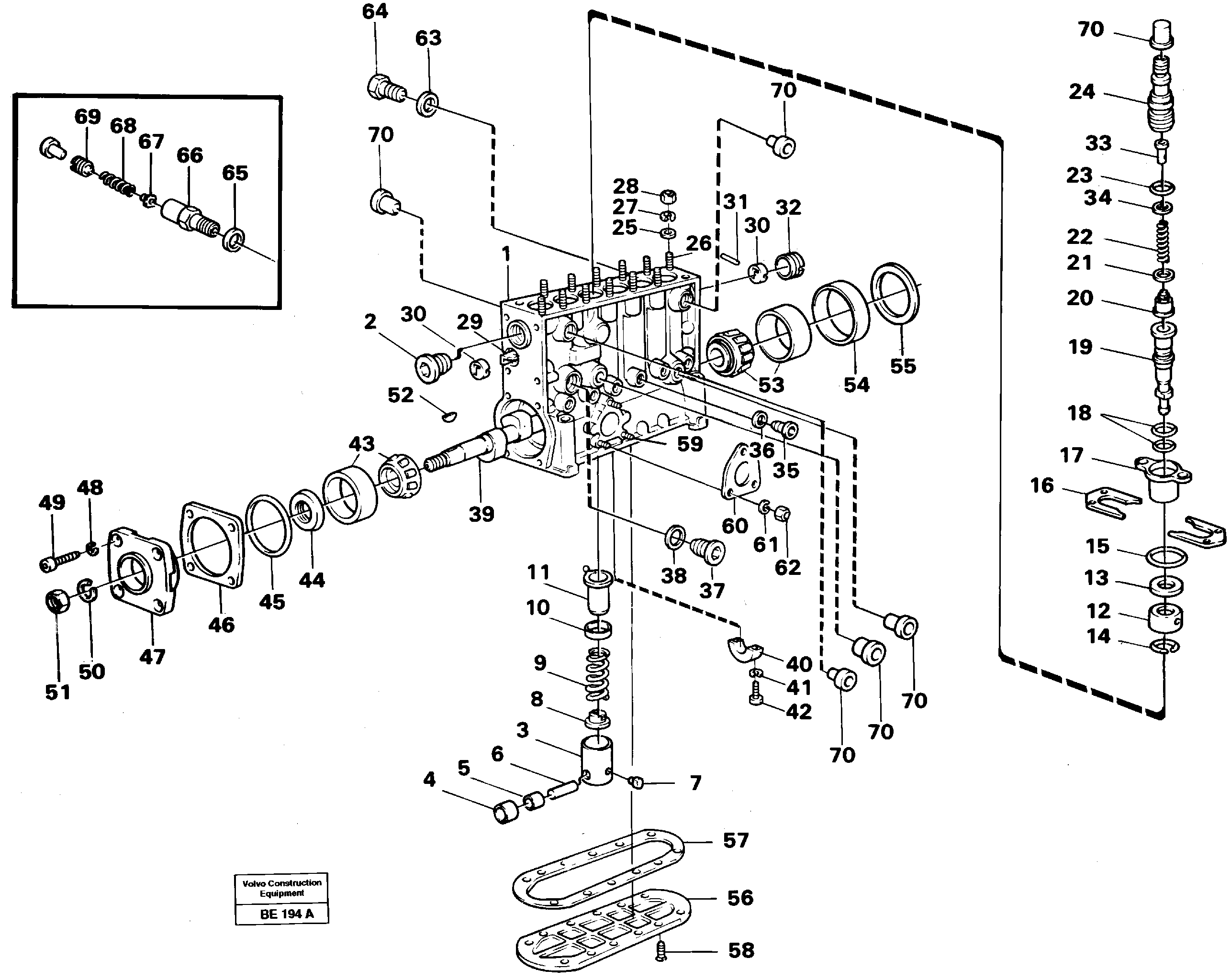 Схема запчастей Volvo A35 Volvo BM A35 - 89136 Насос 