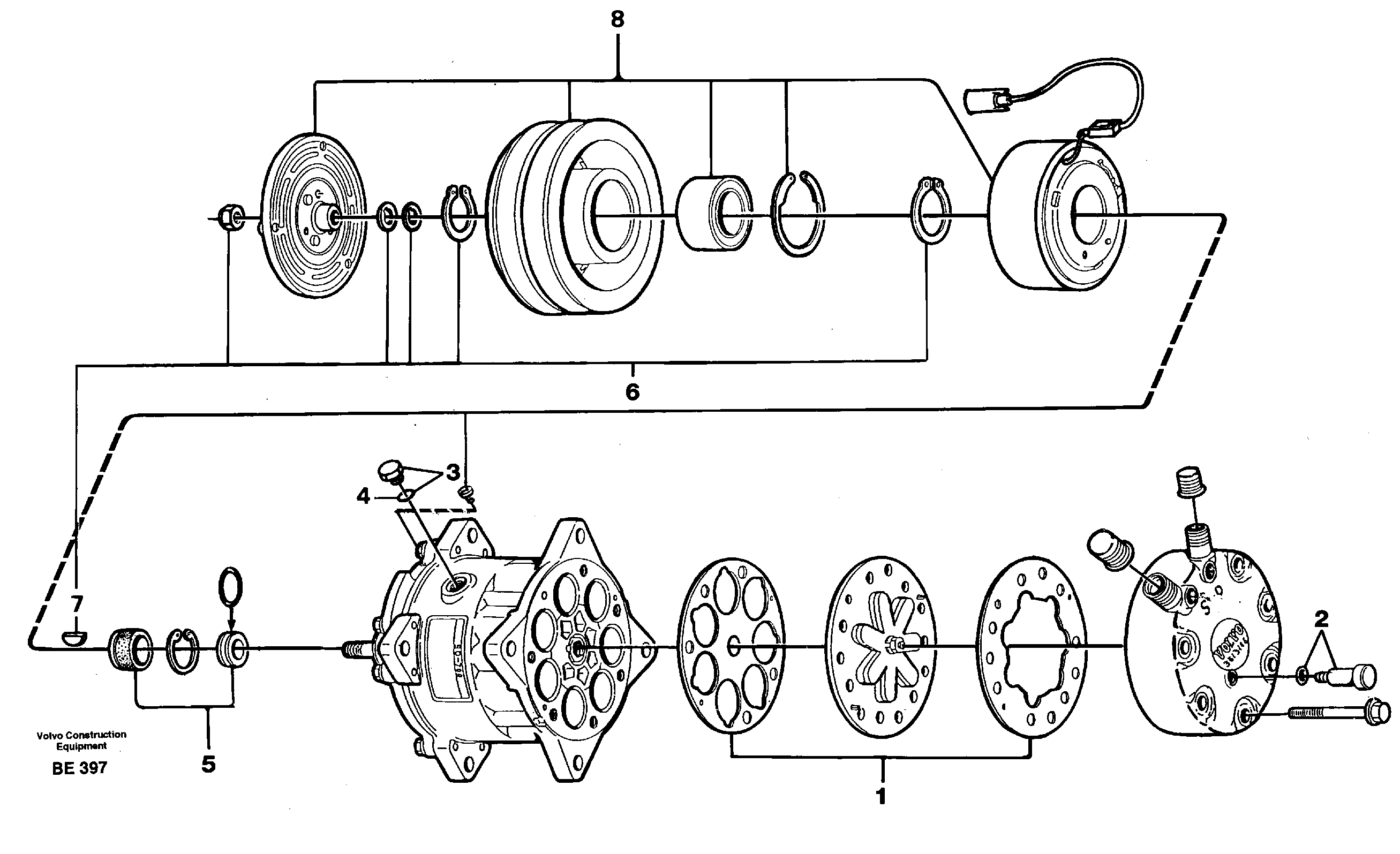 Схема запчастей Volvo A35 Volvo BM A35 - 19899 Compressor 