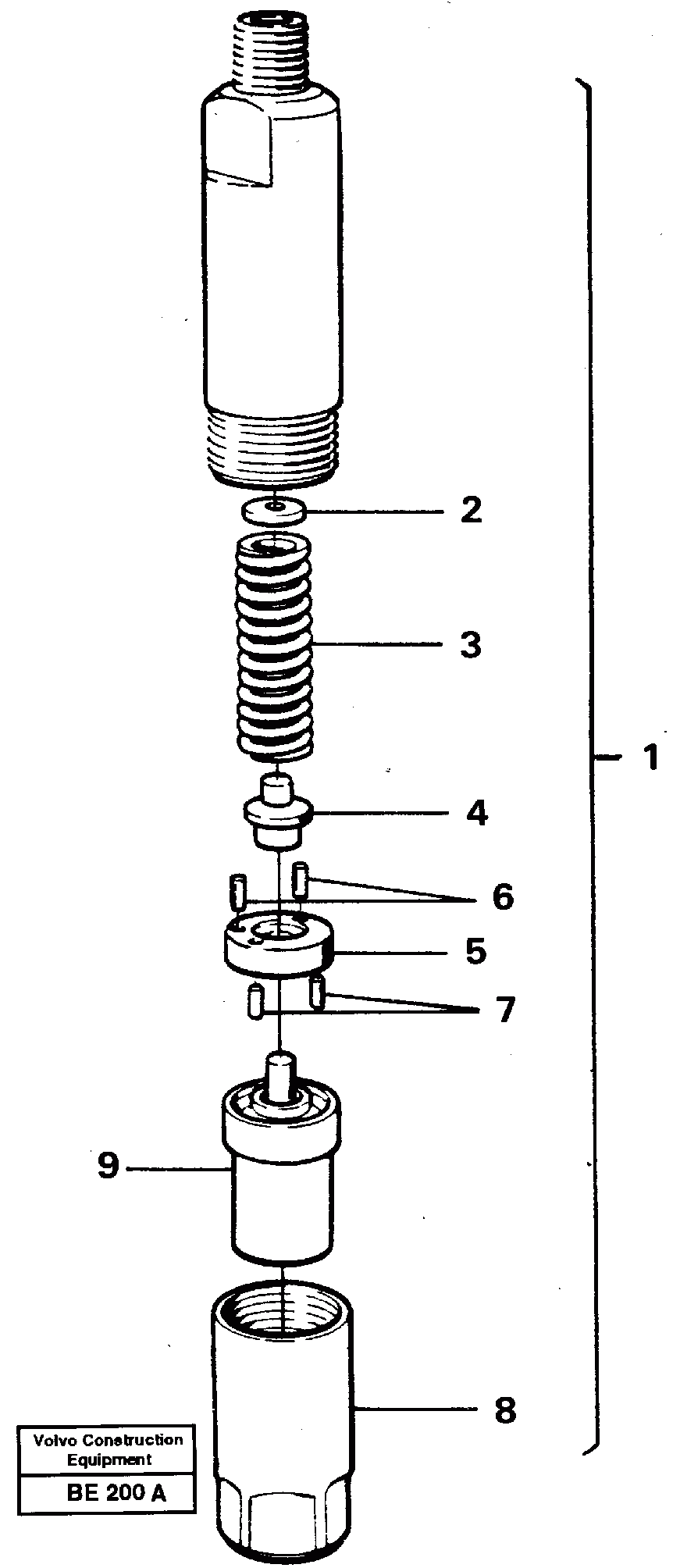 Схема запчастей Volvo A35 Volvo BM A35 - 63335 Форсунка топливная (инжектор) 