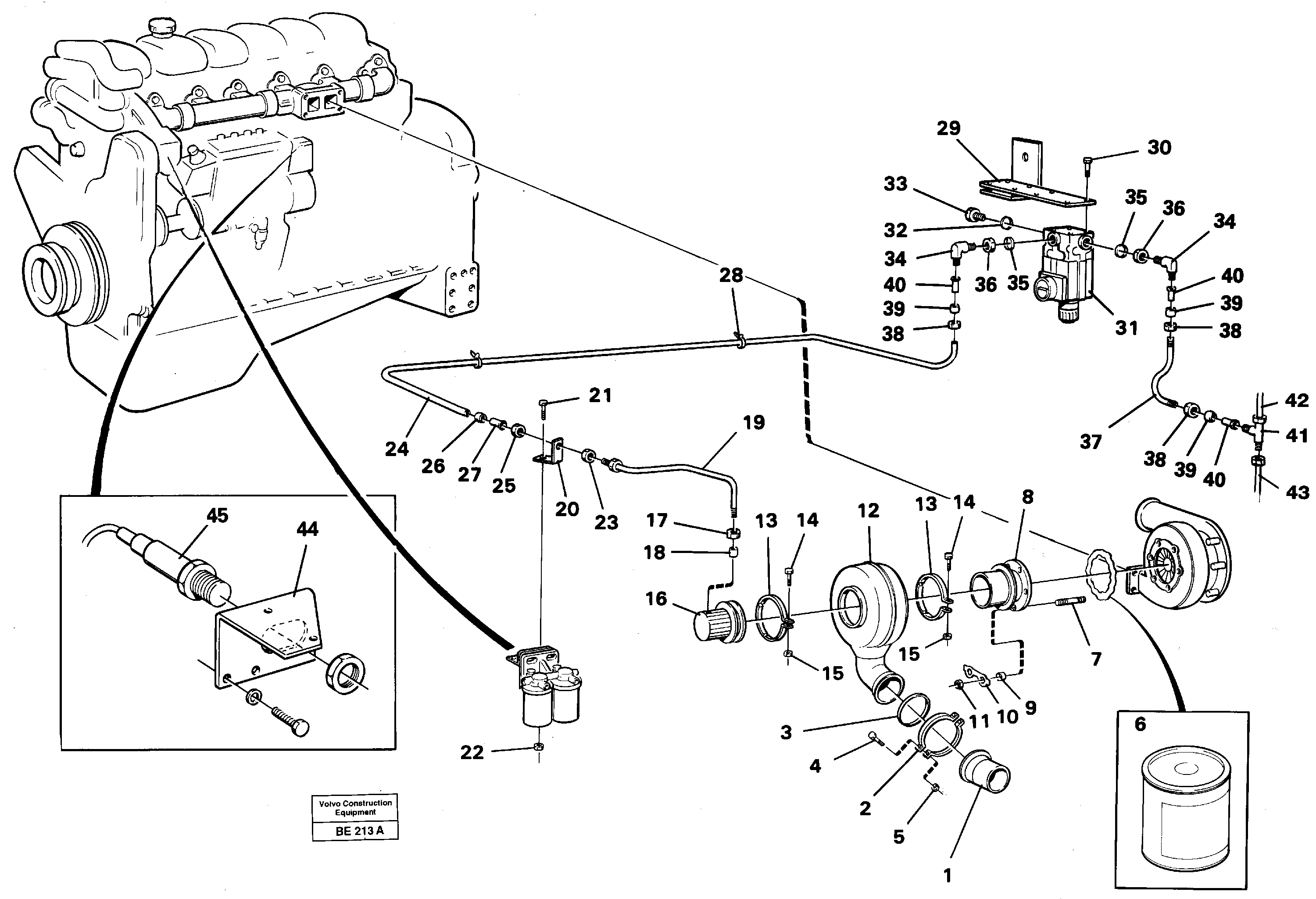 Схема запчастей Volvo A35 Volvo BM A35 - 78053 Exhaust brake 
