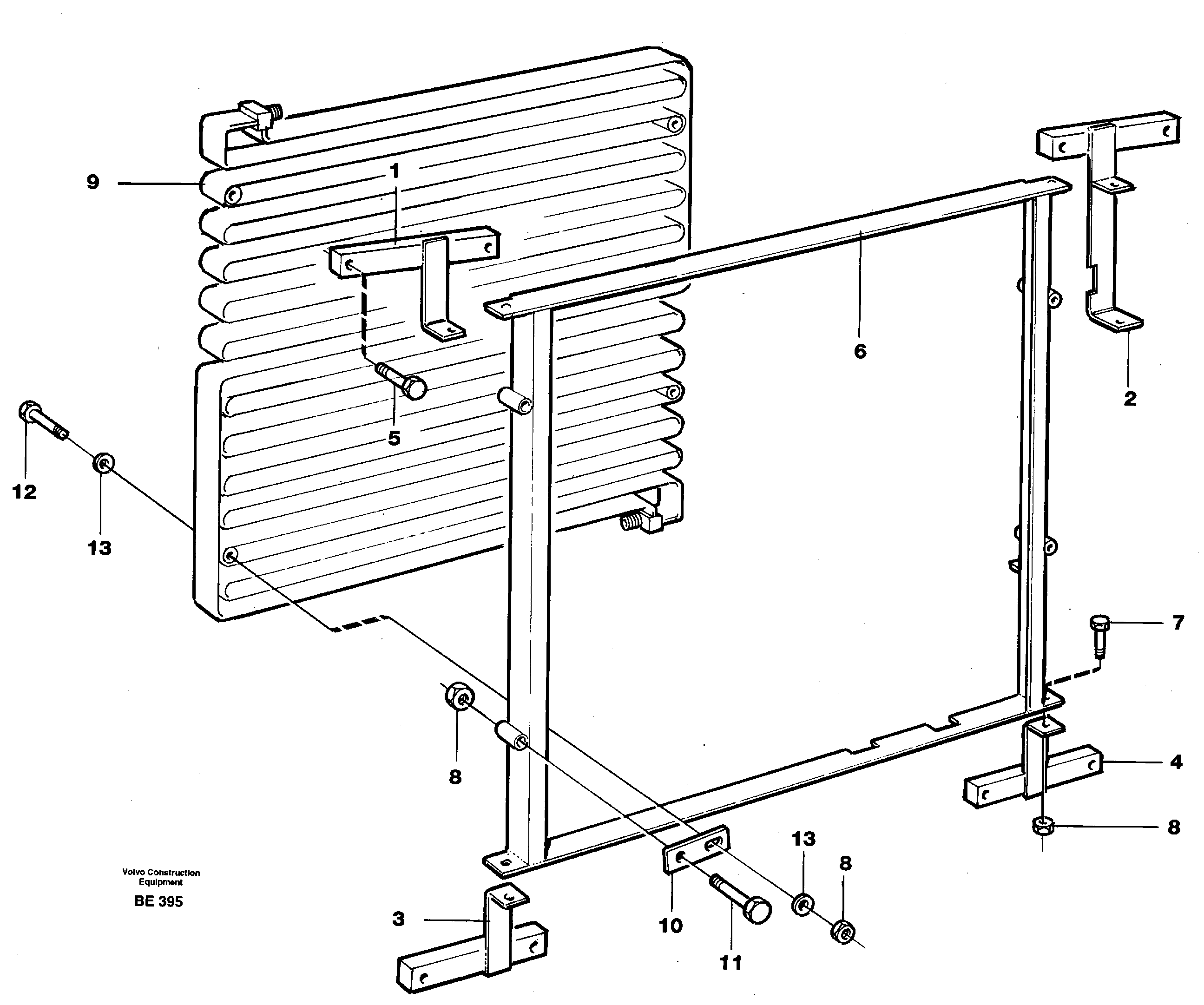 Схема запчастей Volvo A35 Volvo BM A35 - 82080 Condenser device air conditioning 