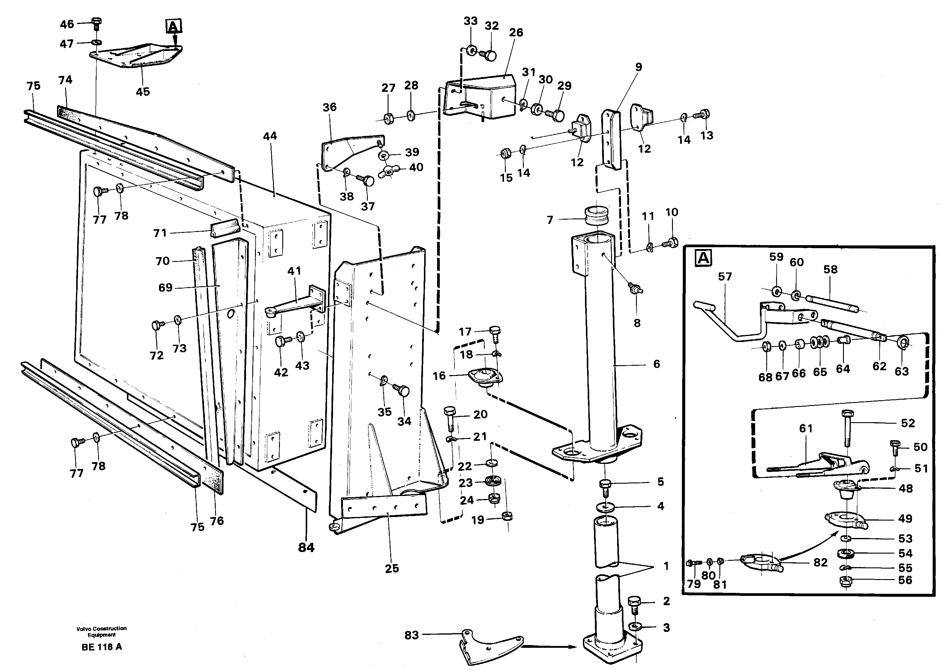 Схема запчастей Volvo A35 Volvo BM A35 - 85025 Radiator mounting 