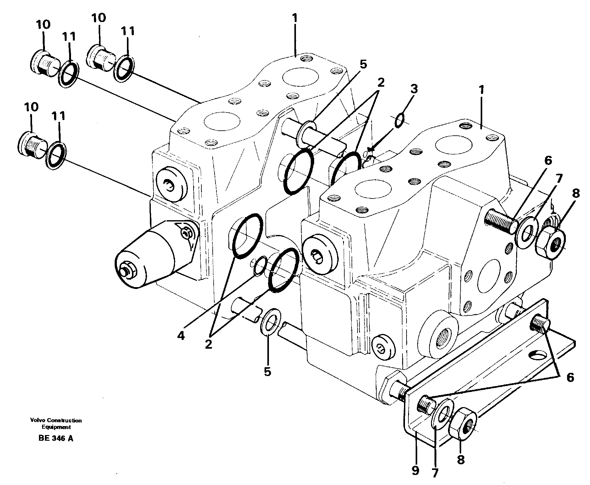 Схема запчастей Volvo A35 Volvo BM A35 - 25760 Valves 