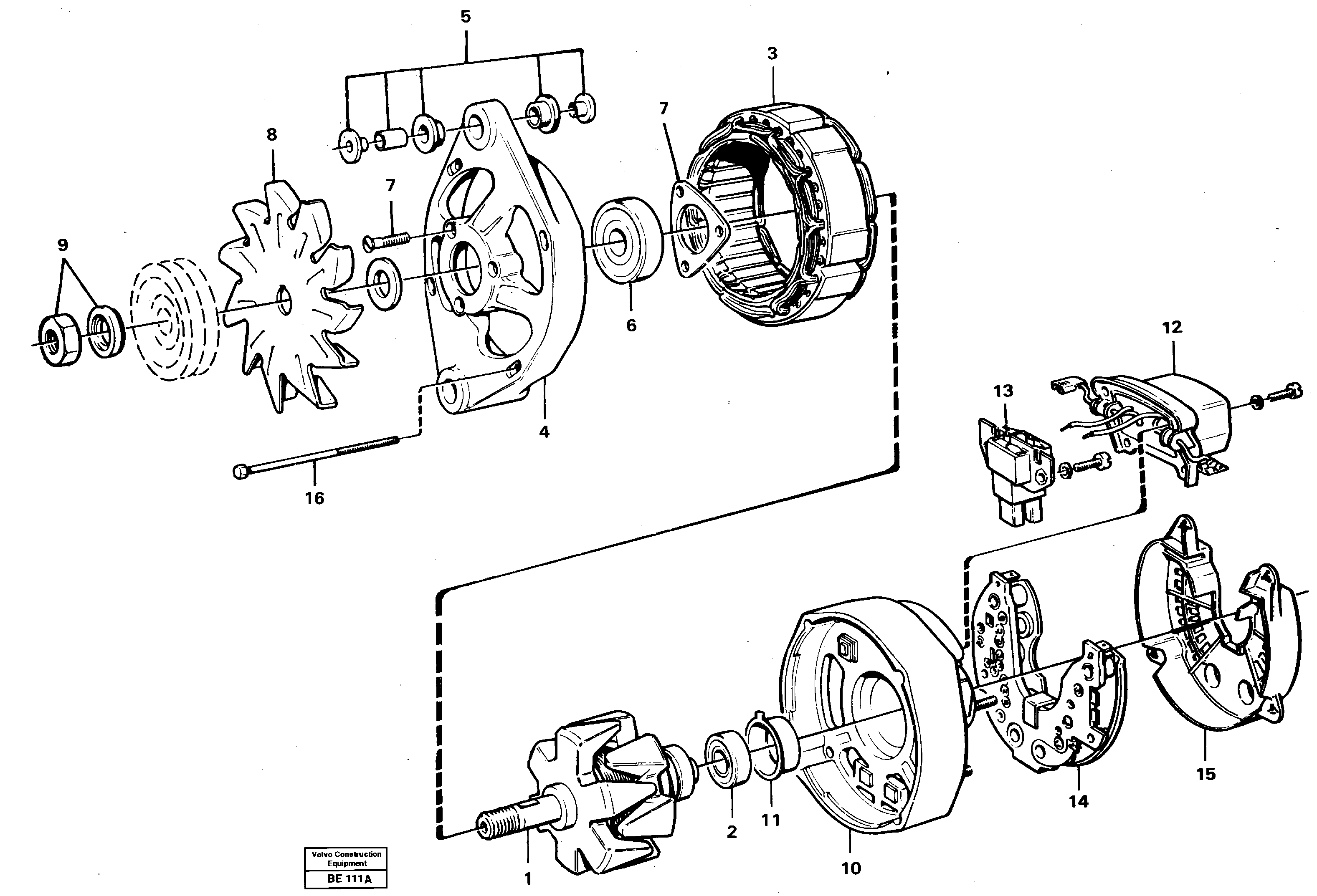 Схема запчастей Volvo A35 Volvo BM A35 - 17741 Alternator 