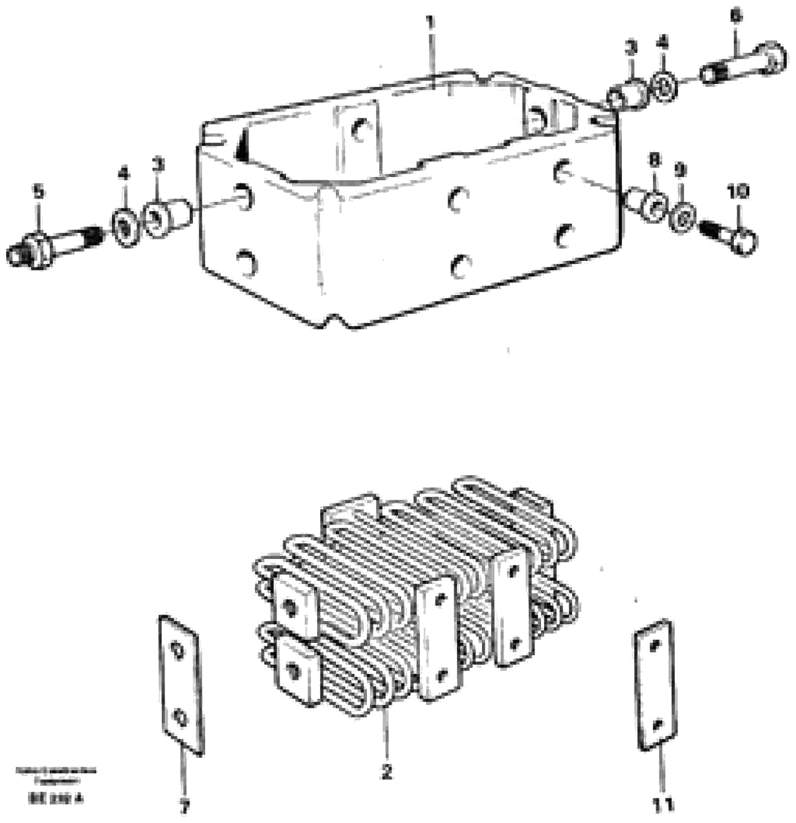 Схема запчастей Volvo A35 Volvo BM A35 - 6253 Предпусковой подогреватель в сборе 