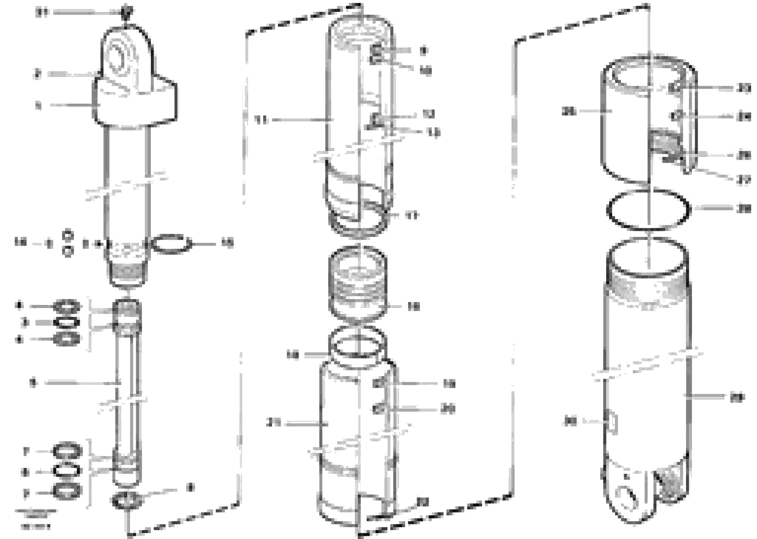 Схема запчастей Volvo A35 Volvo BM A35 - 60254 Цилиндр подъемный 