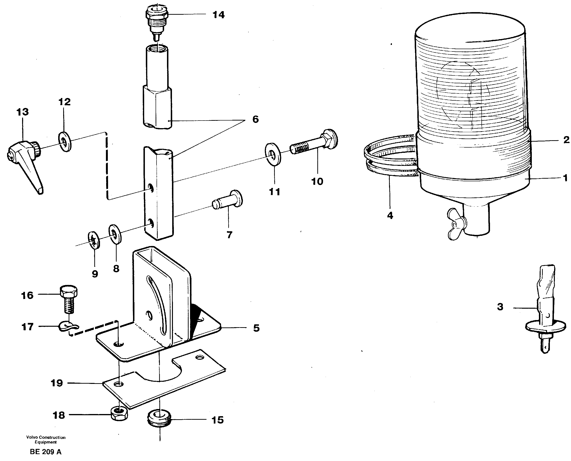Схема запчастей Volvo A35 Volvo BM A35 - 5399 Rotating beacon 