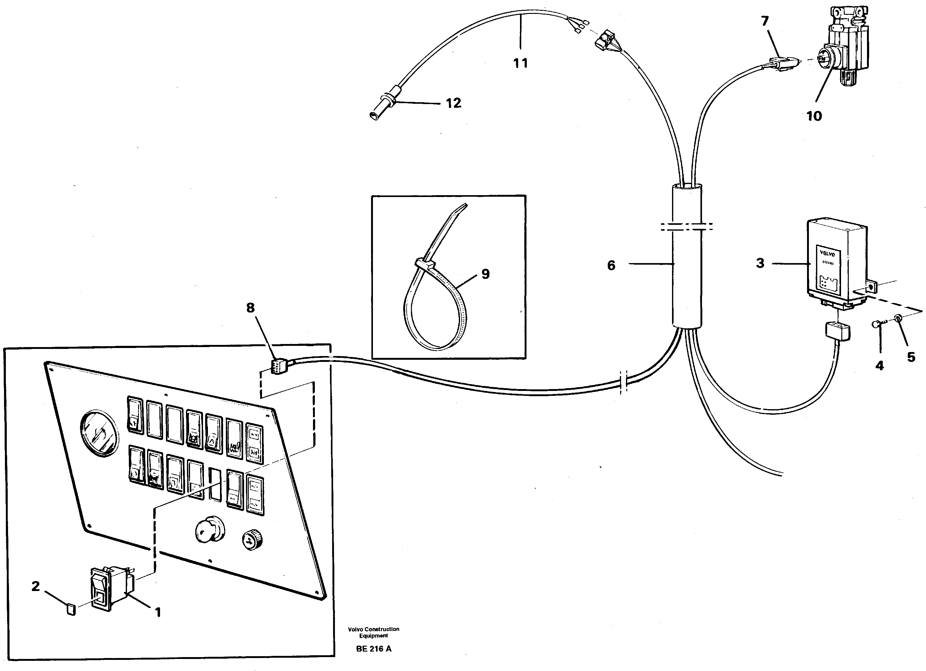 Схема запчастей Volvo A35 Volvo BM A35 - 22914 Exhaust brake: Electrical equipment 