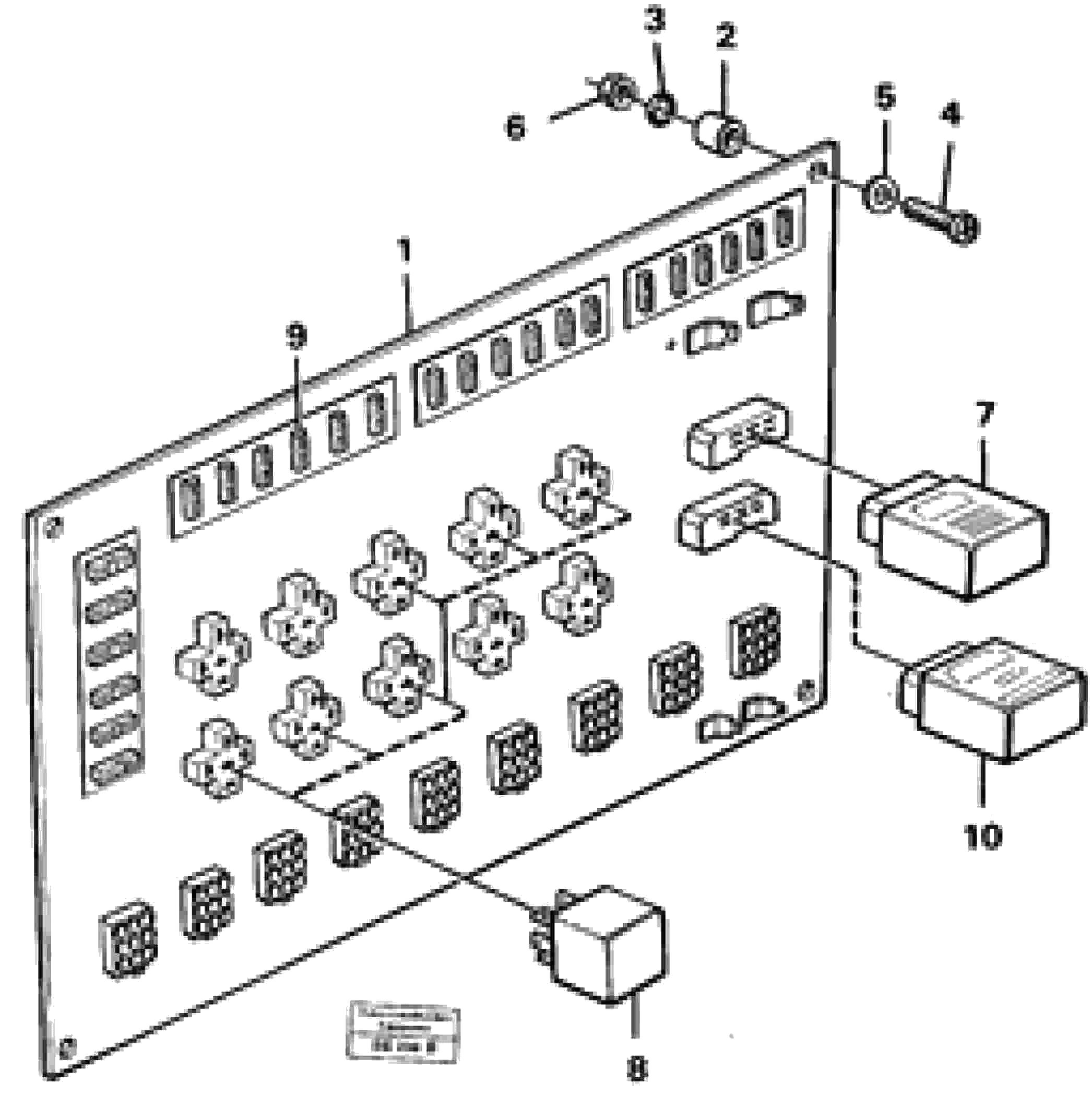Схема запчастей Volvo A35 Volvo BM A35 - 43961 Electrical distribution box 