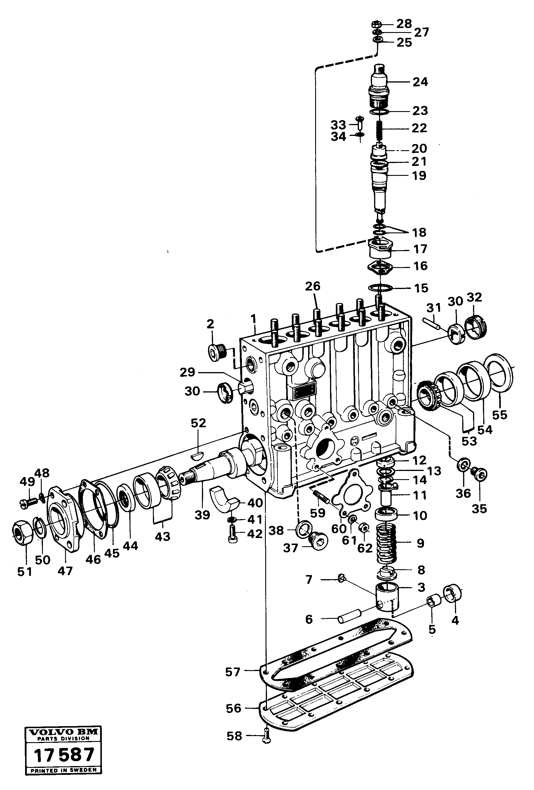 Схема запчастей Volvo A25 VOLVO BM VOLVO BM A25 - 88485 Fuel injection pump 91174 