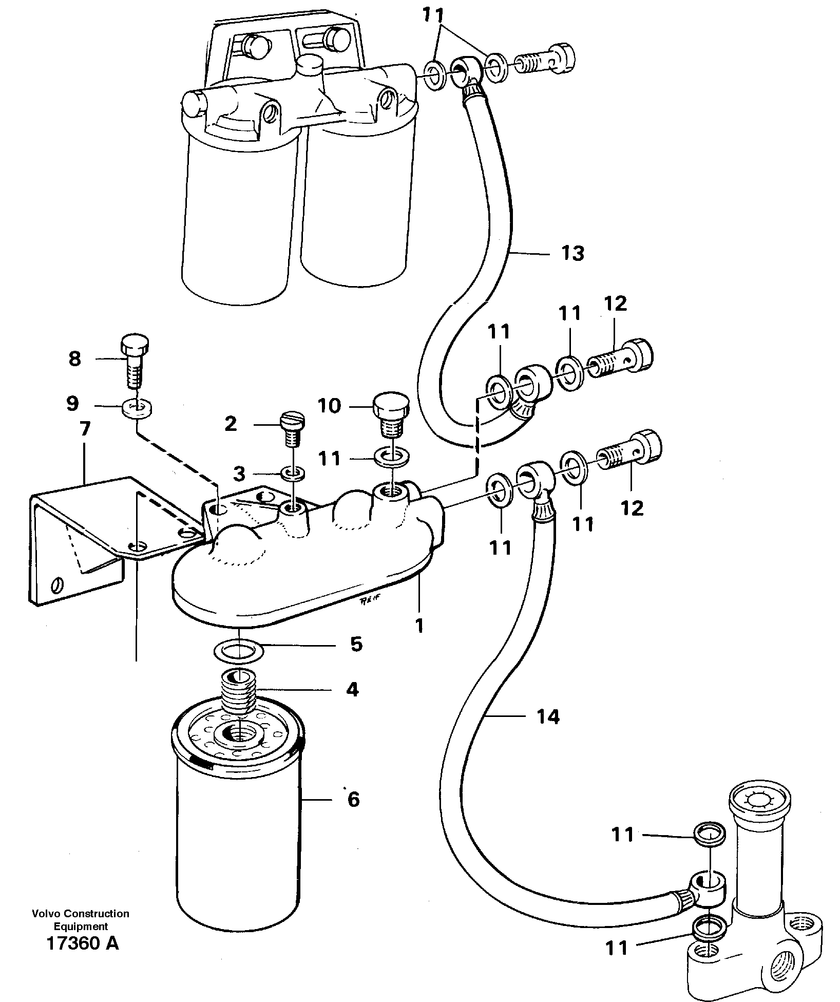 Схема запчастей Volvo A25 VOLVO BM VOLVO BM A25 - 88811 Extra fuel filter 90520 Std Usa 