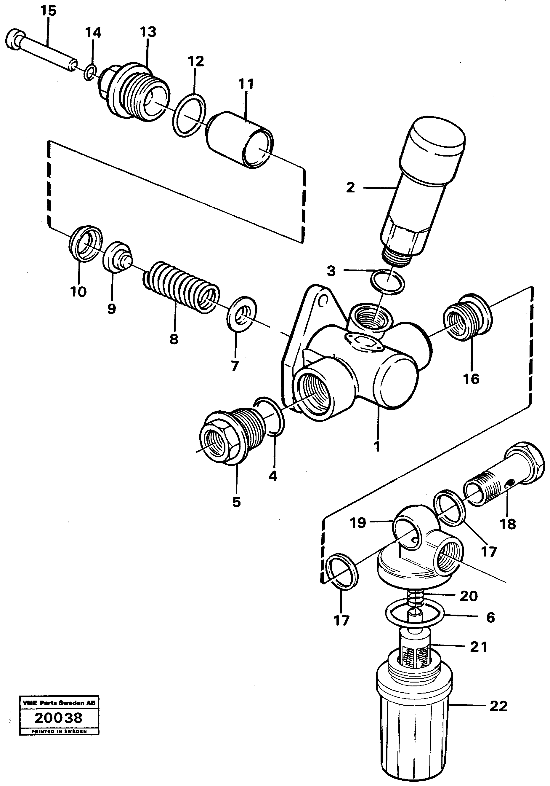 Схема запчастей Volvo A25 VOLVO BM VOLVO BM A25 - 93504 Feed pump 